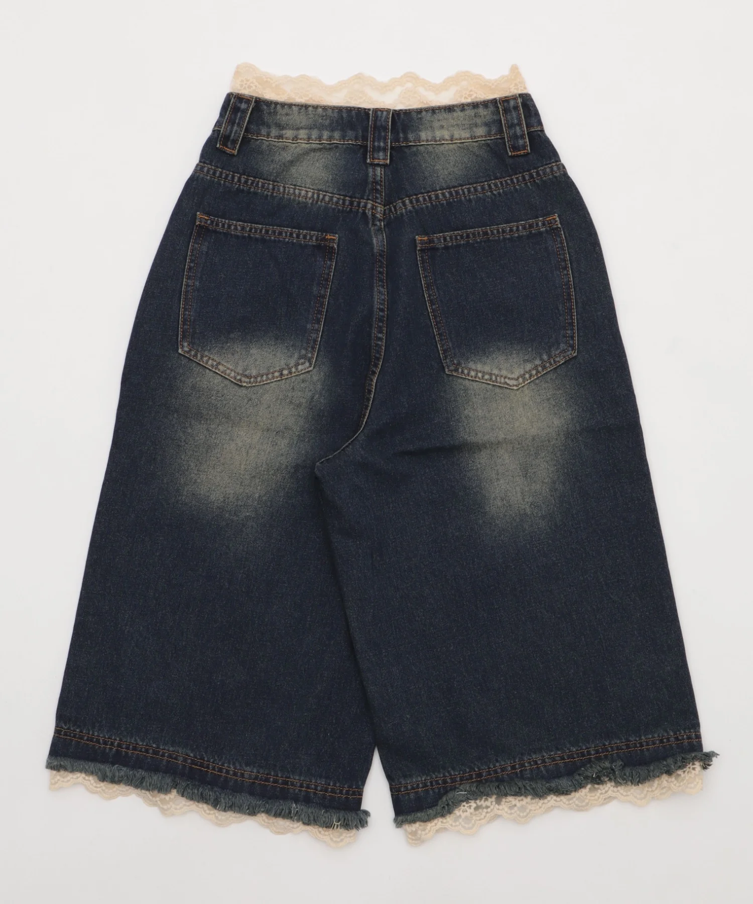 ウォッシュドレースデニムハーフパンツ - Image 8