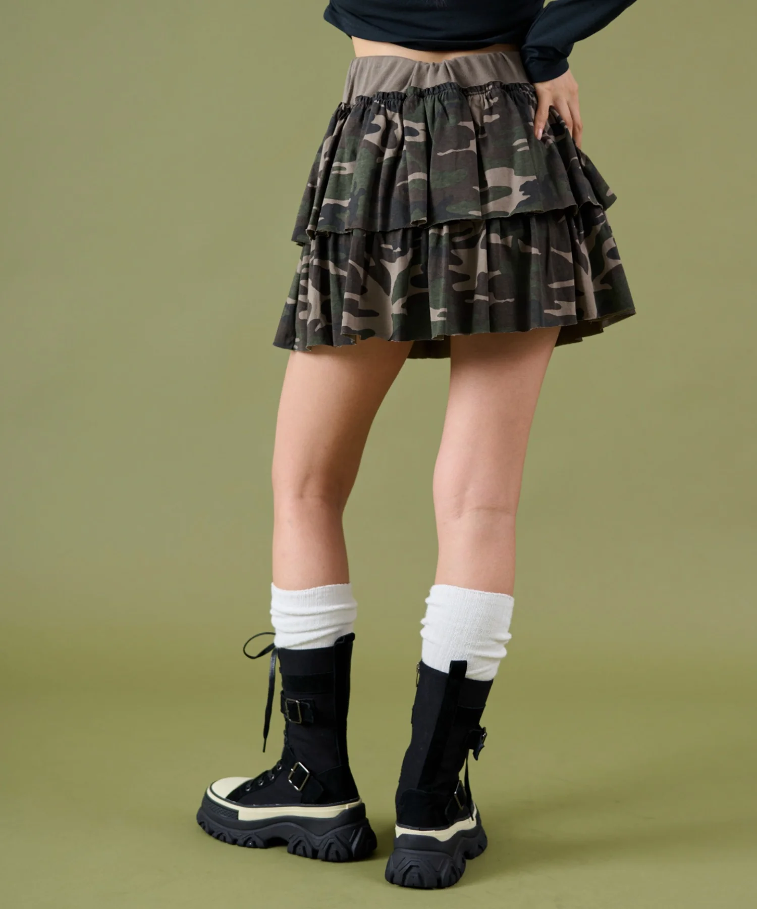 カモフラティアードミニスカパン - Image 5