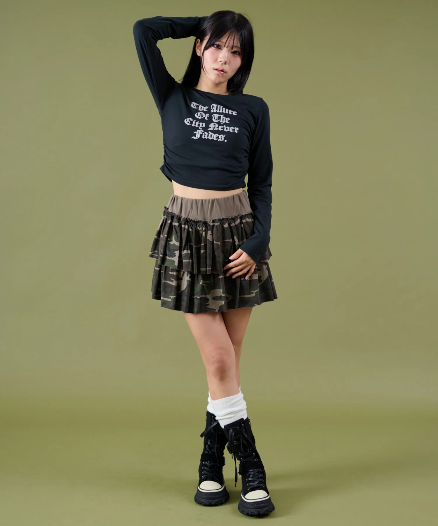カモフラティアードミニスカパン - Image 7