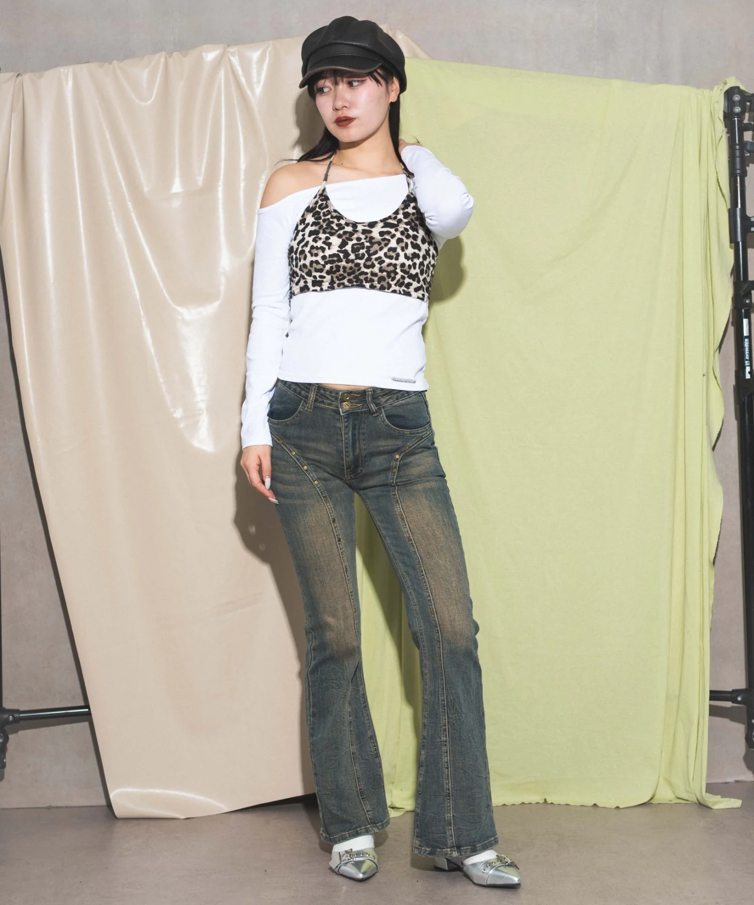 レオパードキャミドッキングトップス - Image 7