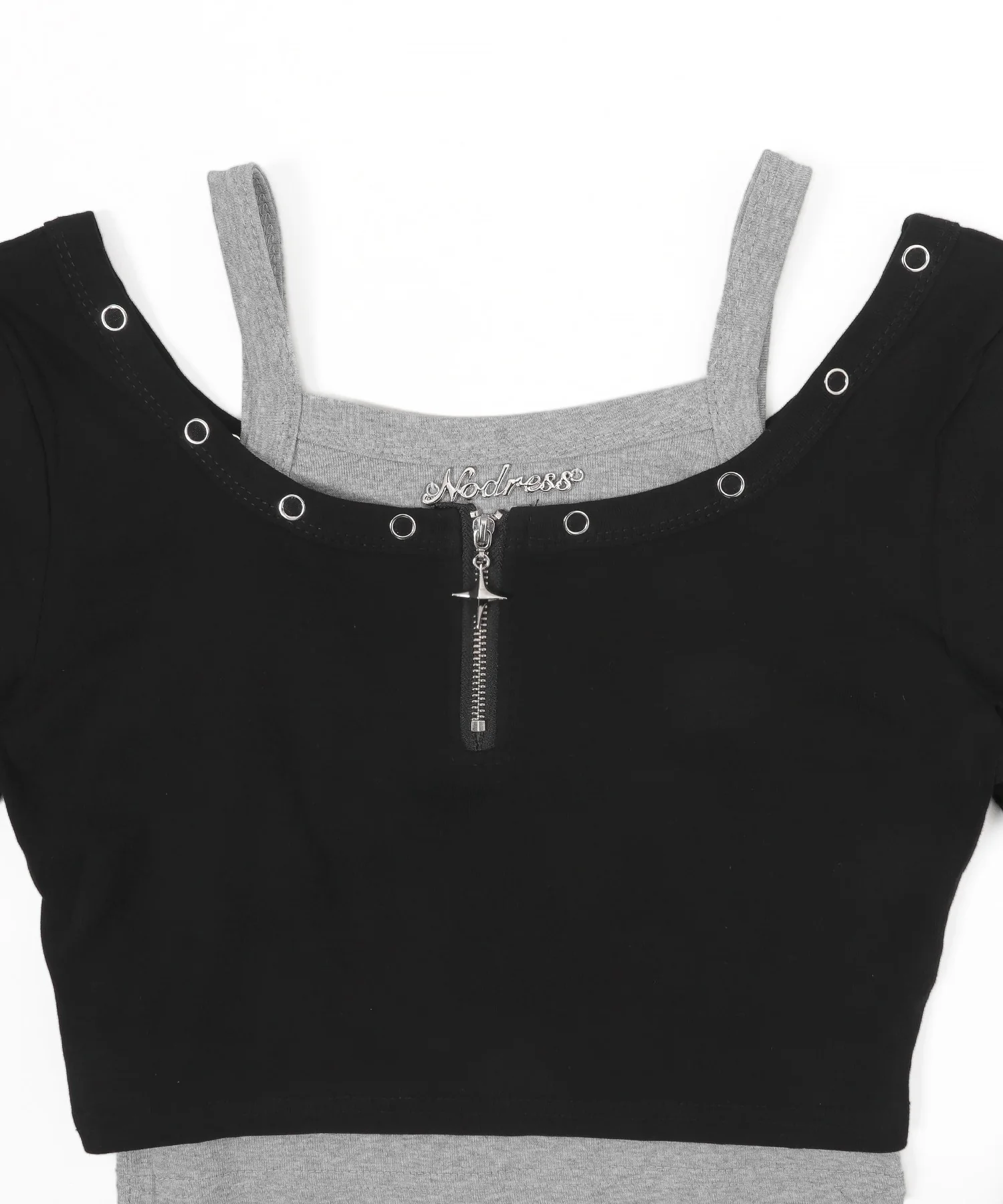 フロントTwinkleジップキャミSETトップス - Image 14