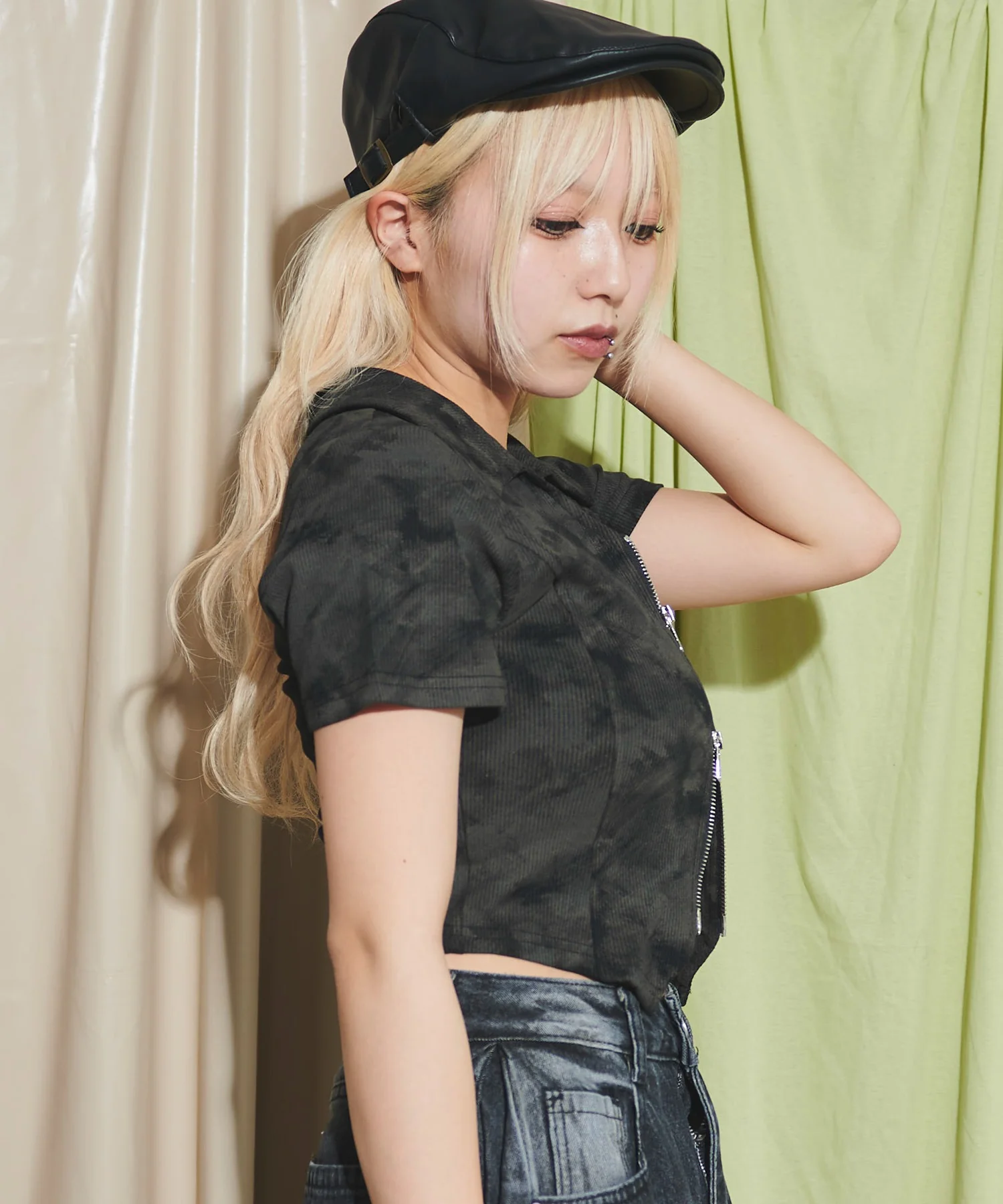 Wジップメタルパッチピチトップス - Image 14