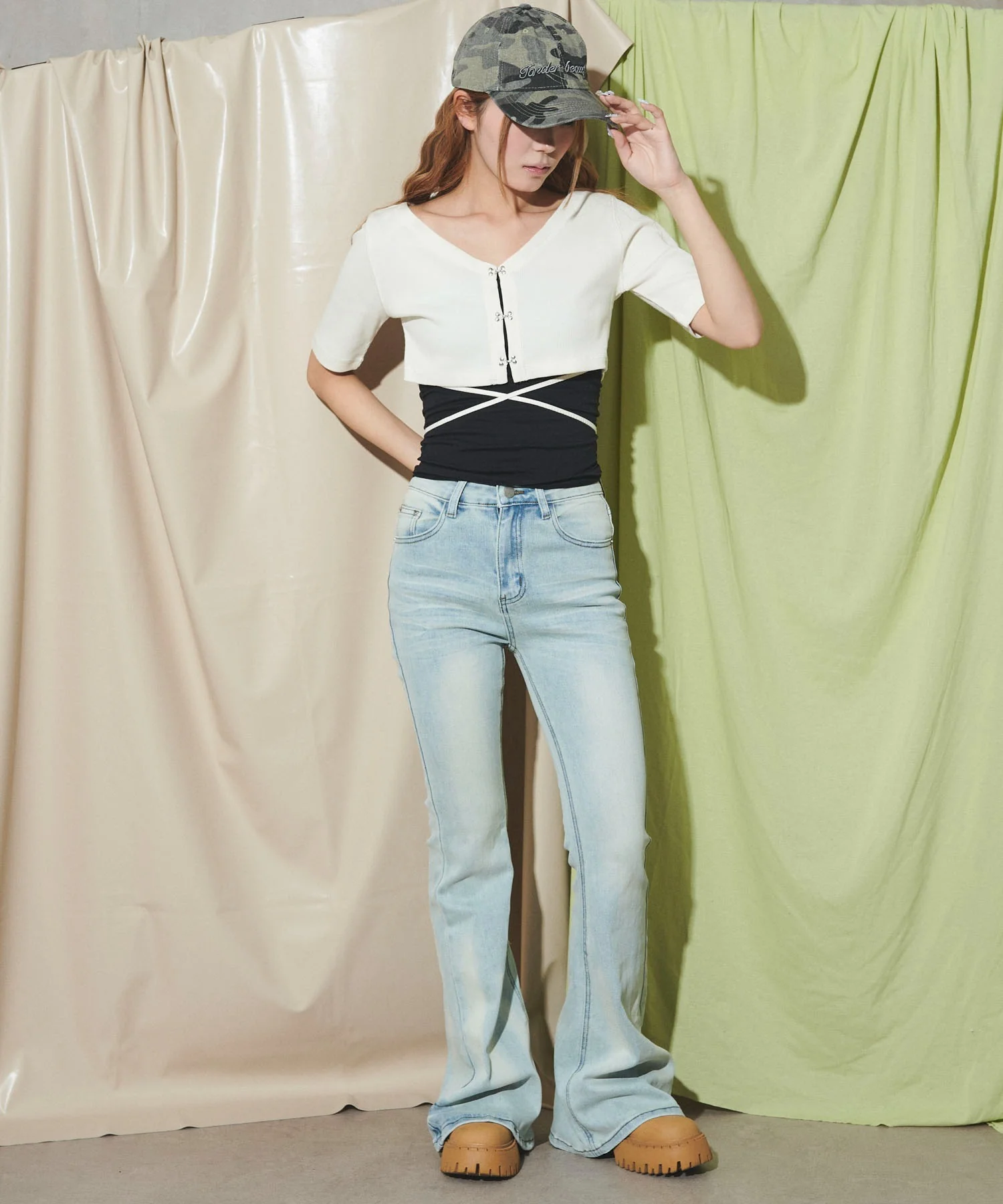 フロントフッククロップドカーデ - Image 12