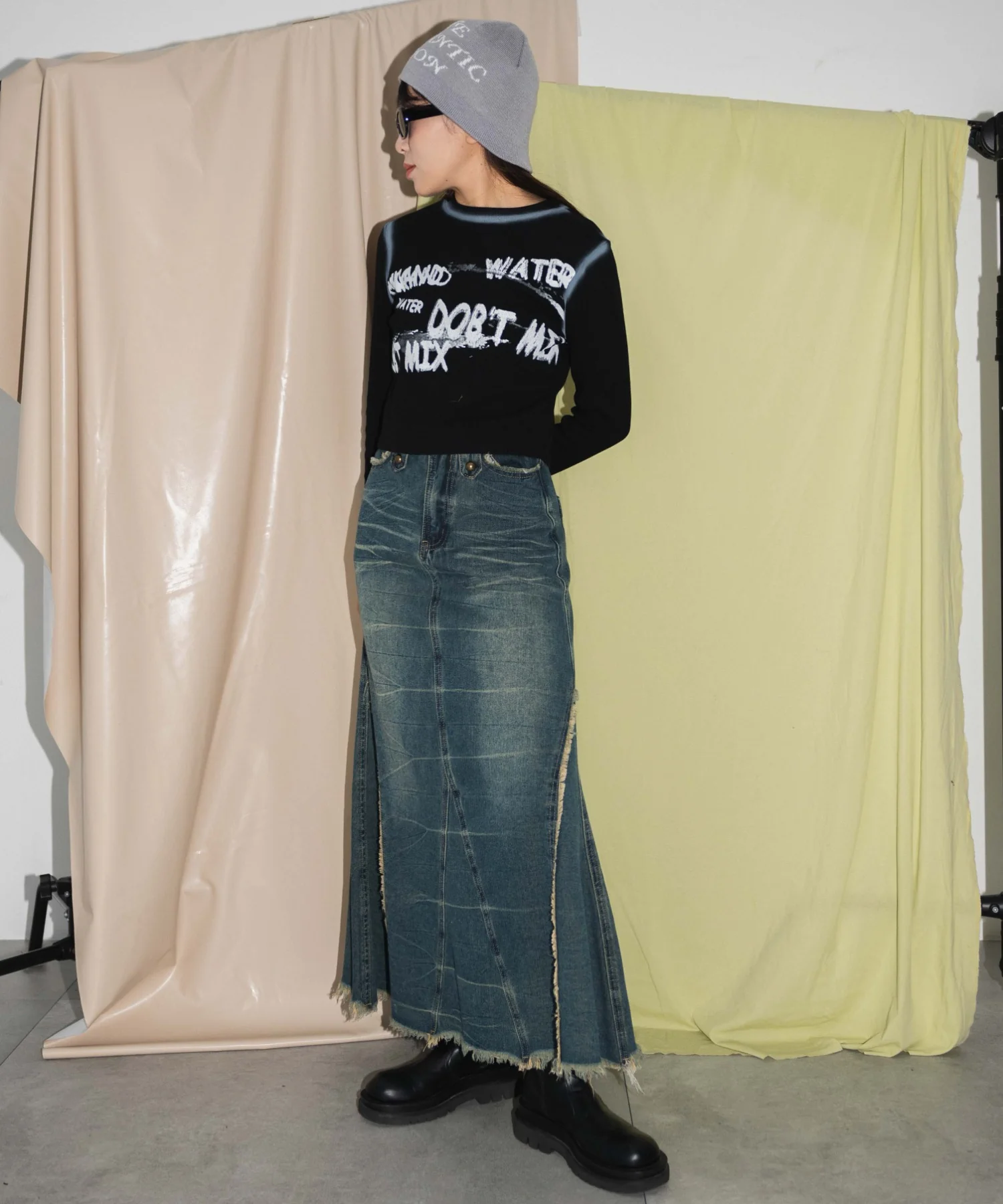 レタリングブリーチクロップドトップス - Image 10