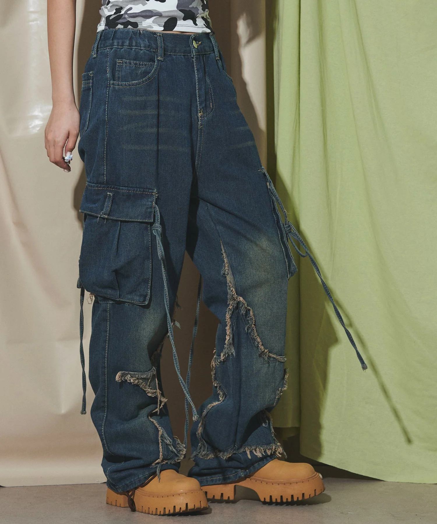 スターポケットデニムパンツ - Image 4