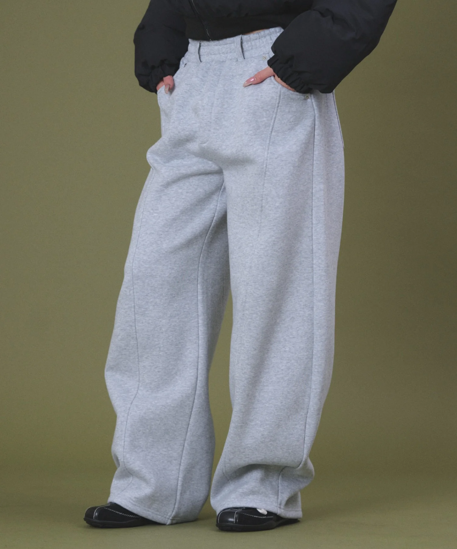 裏起毛バレルスウェットパンツ - Image 4