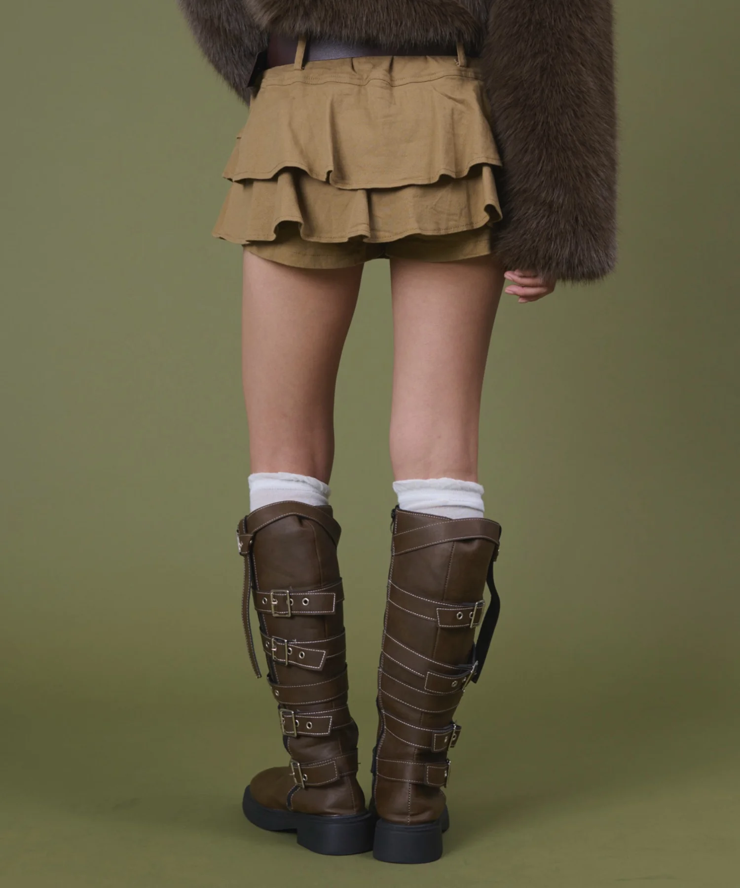 ベルト付きティアードミニスカパン - Image 7