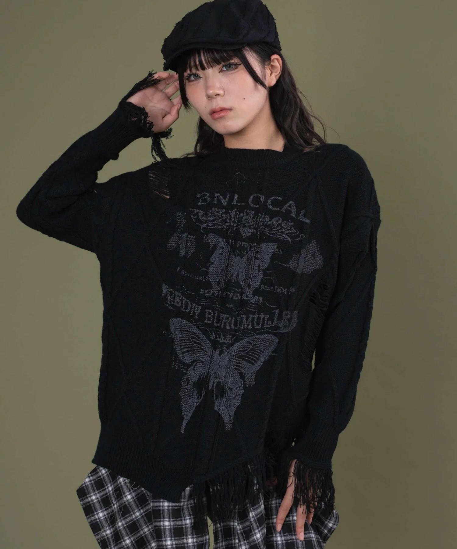 ダメージバタフライフリンジニット - Image 8