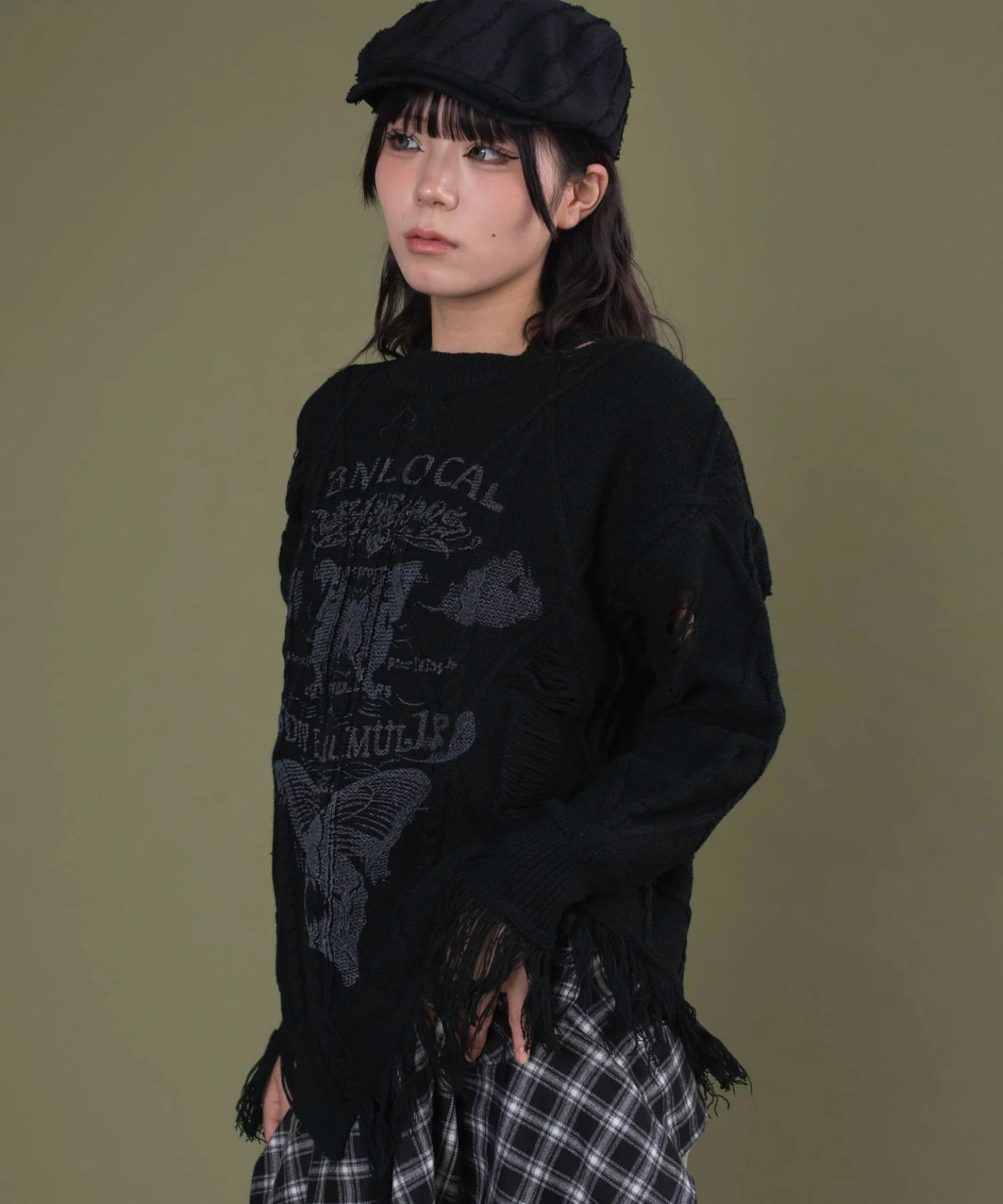 ダメージバタフライフリンジニット - Image 9