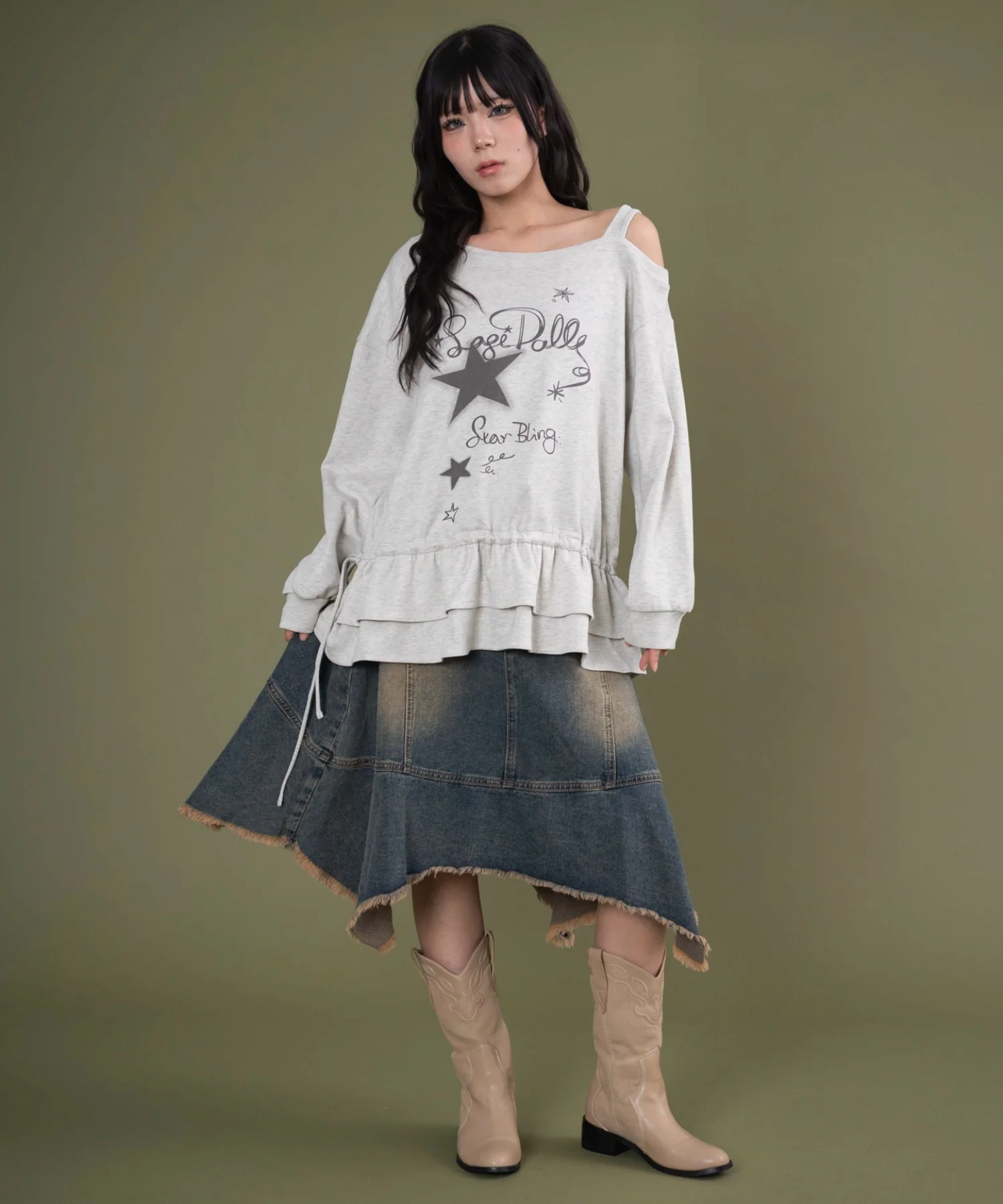 ワンショルダースタープルオーバー - Image 12