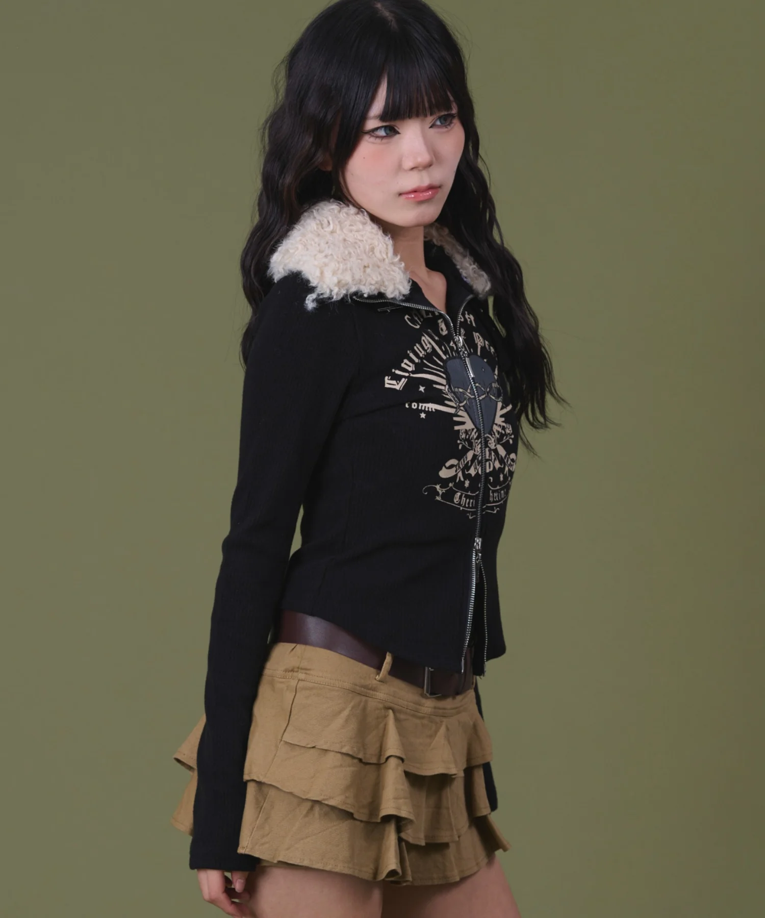 ファーグラフィックWジップニット - Image 6