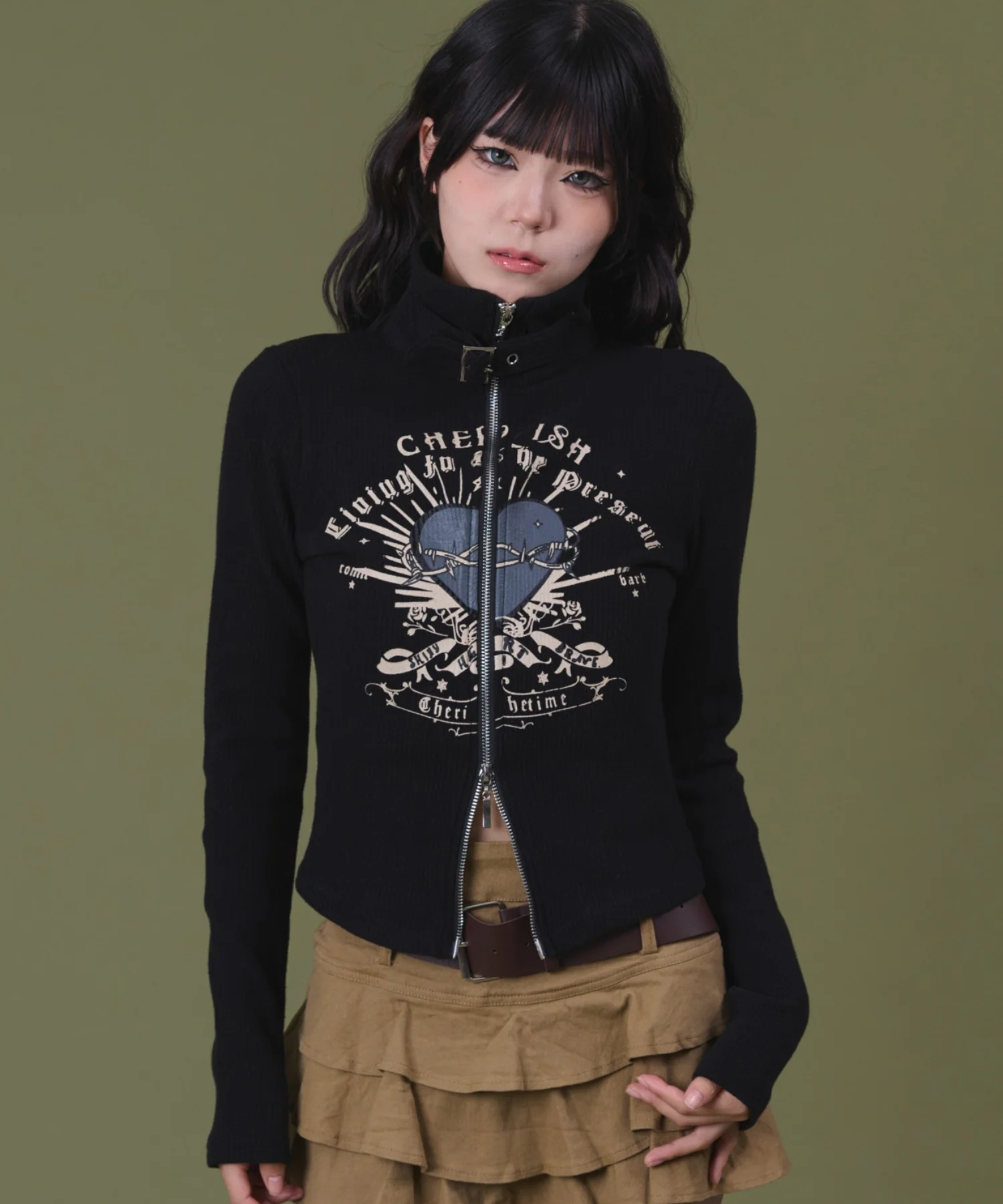 ファーグラフィックWジップニット - Image 7