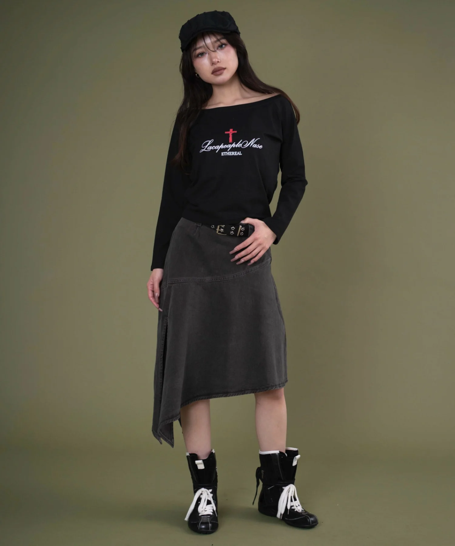 ベルト付きヘムスカート - Image 10