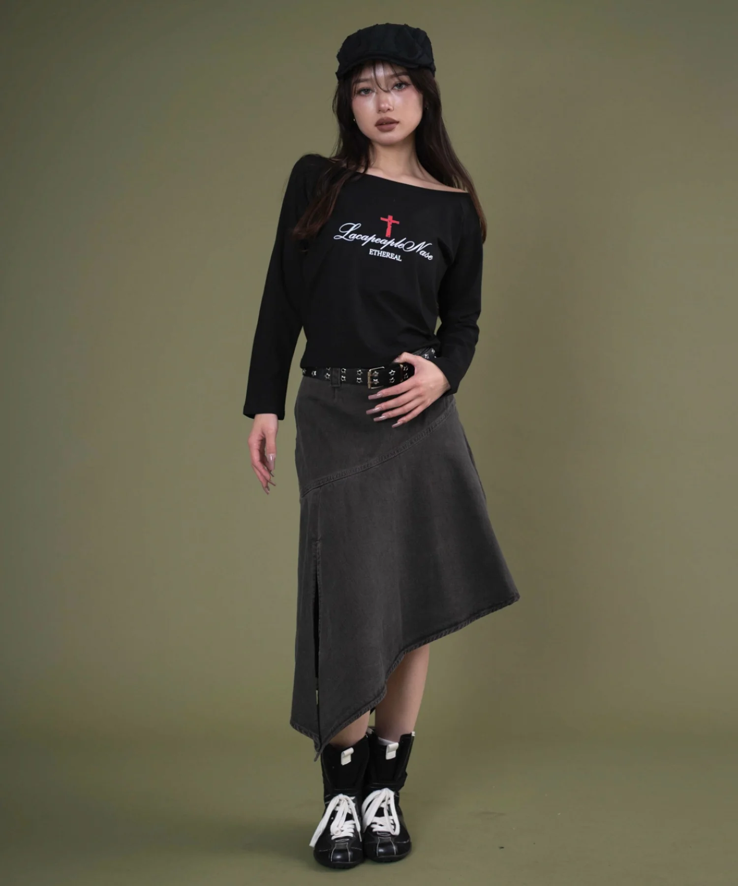 ベルト付きヘムスカート - Image 4