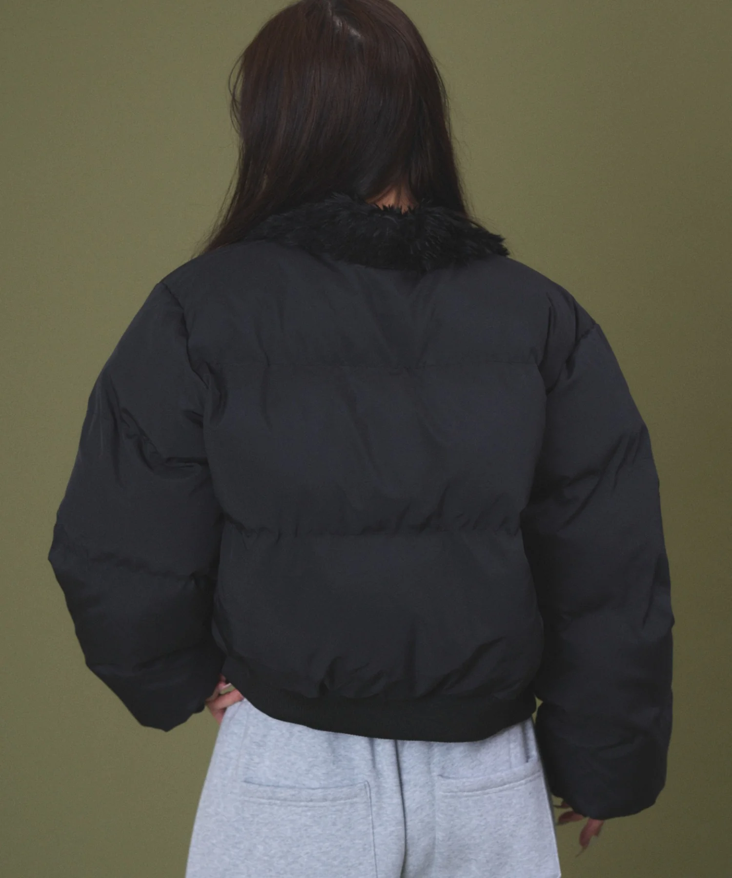 Fファーロゴパデッドブルゾン - Image 4