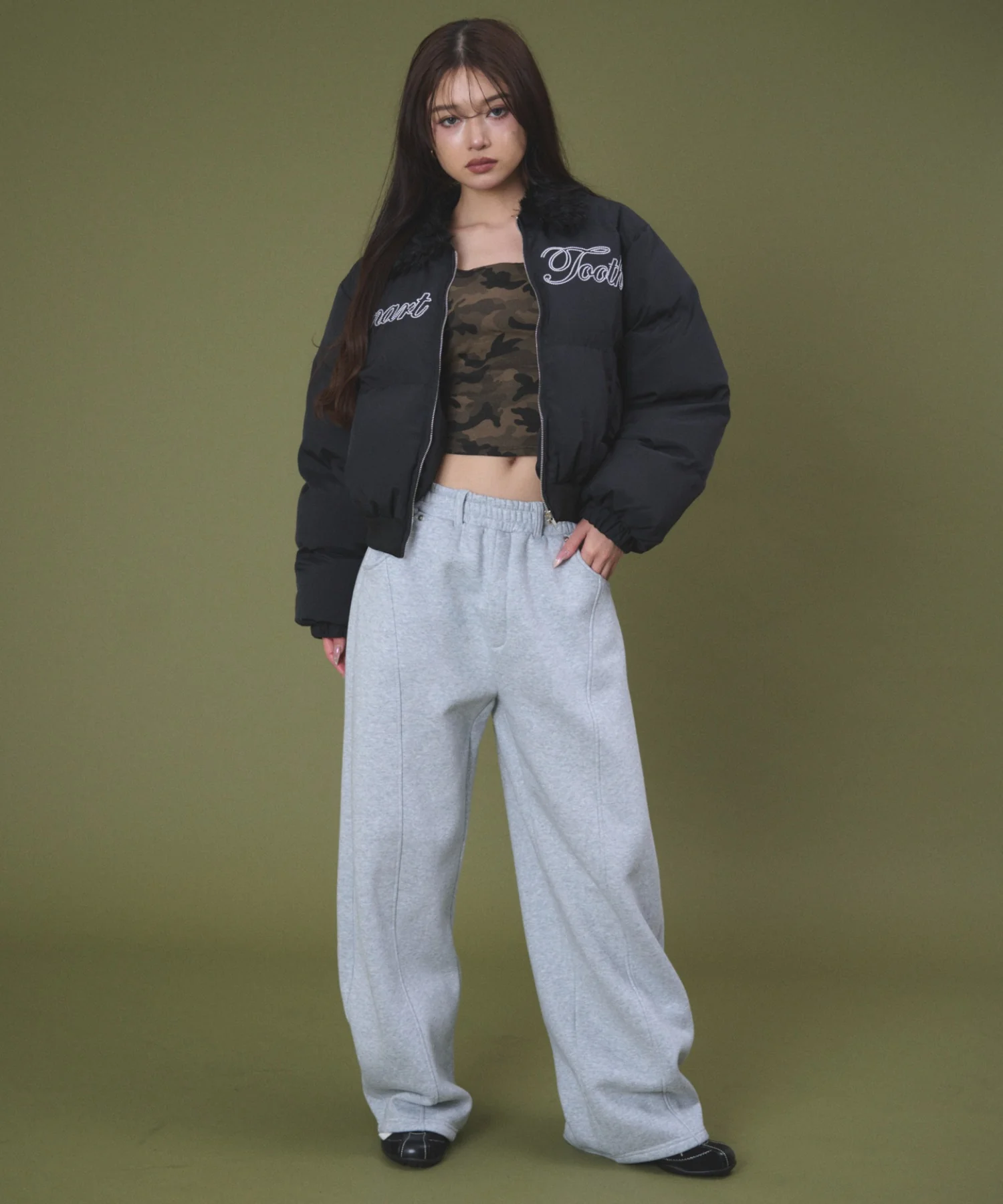 Fファーロゴパデッドブルゾン - Image 7
