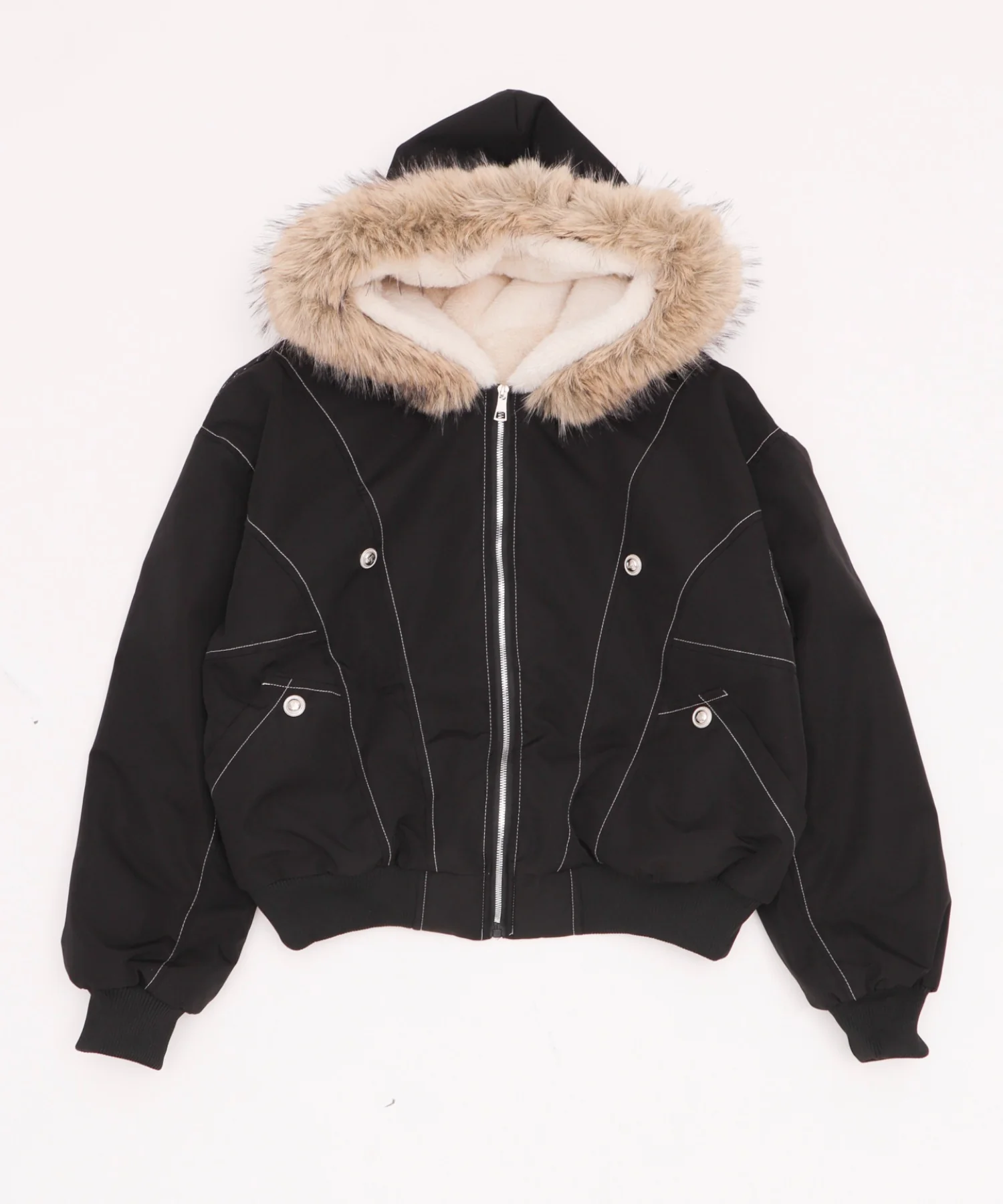FファーフードボンバーJKT - Image 8