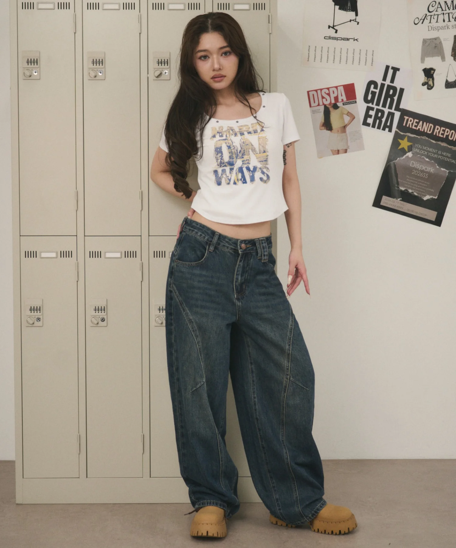 スタッズネックロゴクロップドT - Image 15