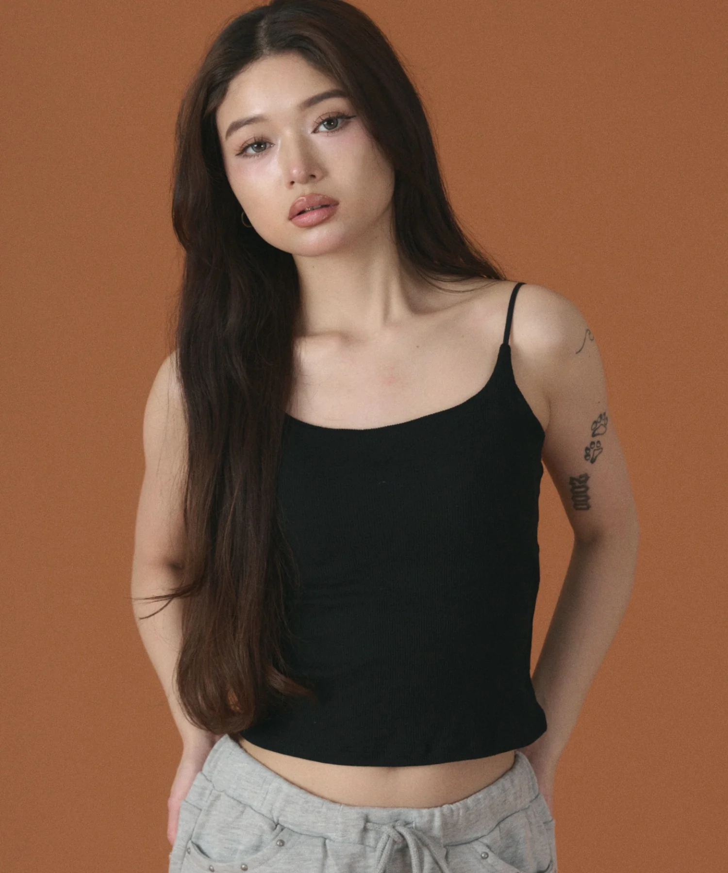 バックレースレイヤードキャミ - Image 3