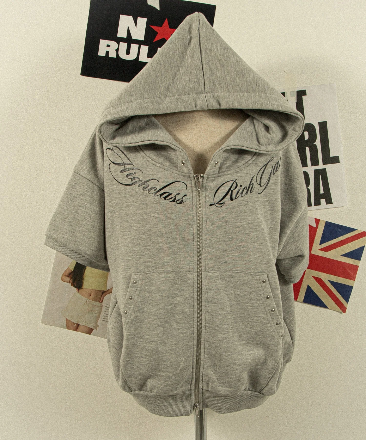 スタッズグラフィックZIP SSパーカー - Image 3