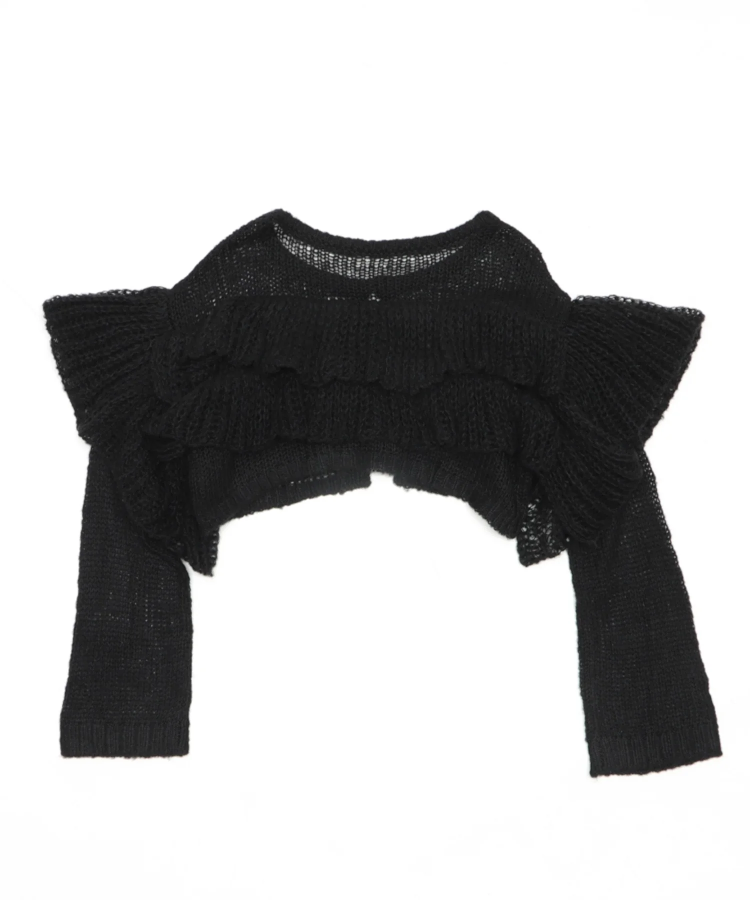 フリルメッシュショートカーデ - Image 16