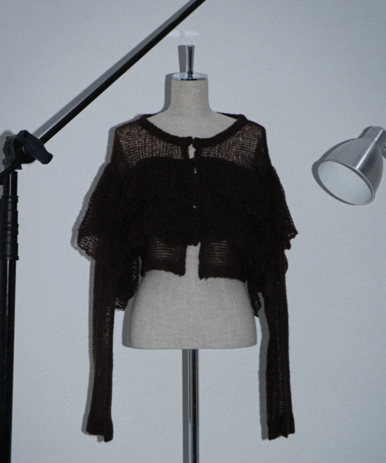フリルメッシュショートカーデ - Image 3