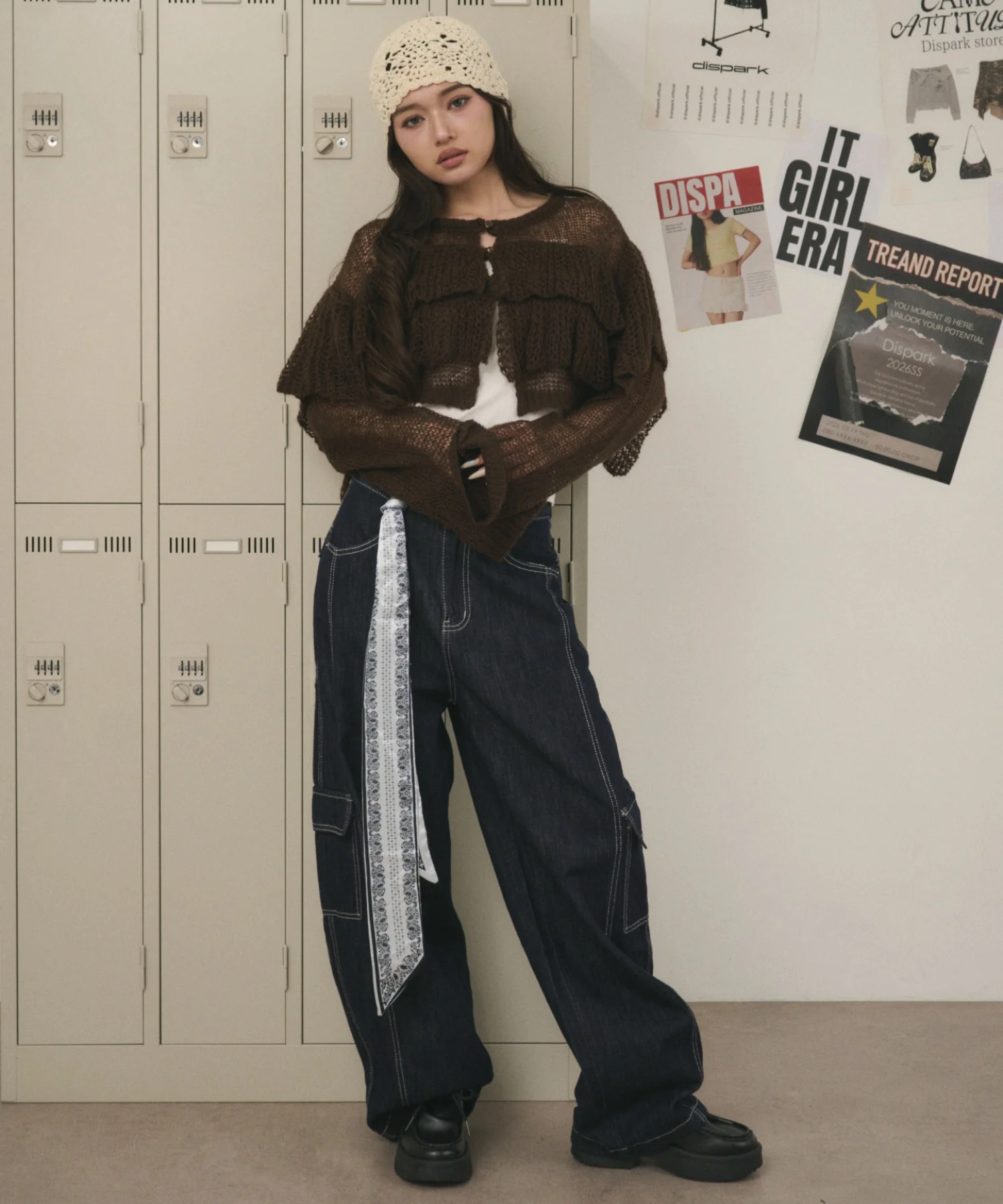 フリルメッシュショートカーデ - Image 5