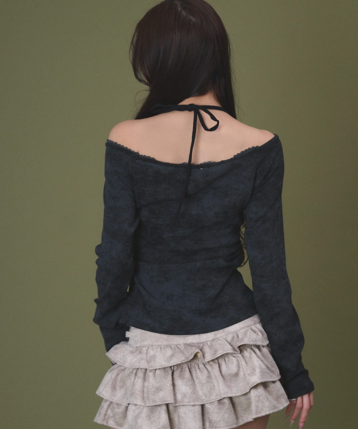 グラフィックオフショルレーストップ - Image 8