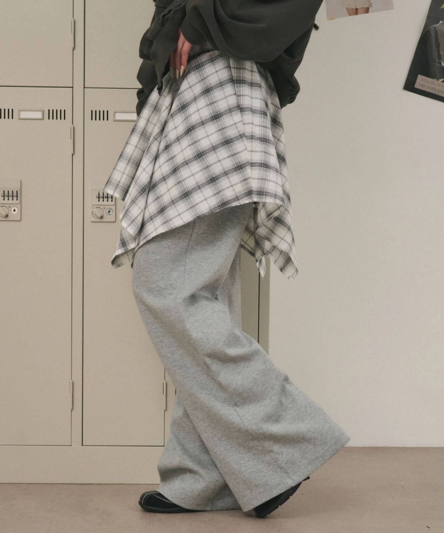 フェイクレイヤードフレアパンツ - Image 5
