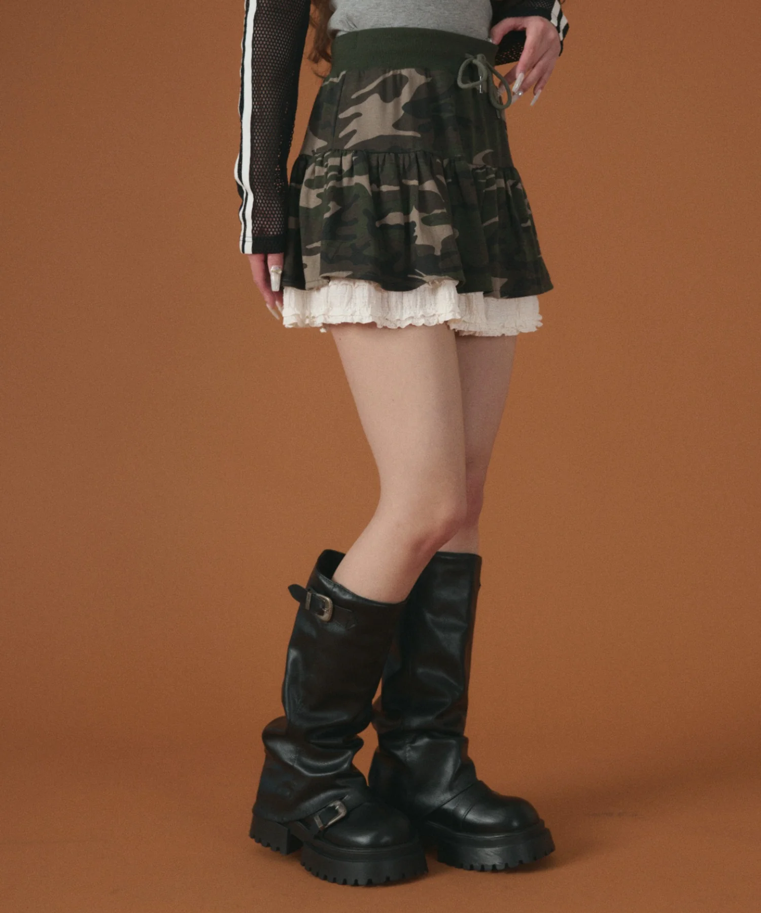 レースドッキングカモフラスカート - Image 6