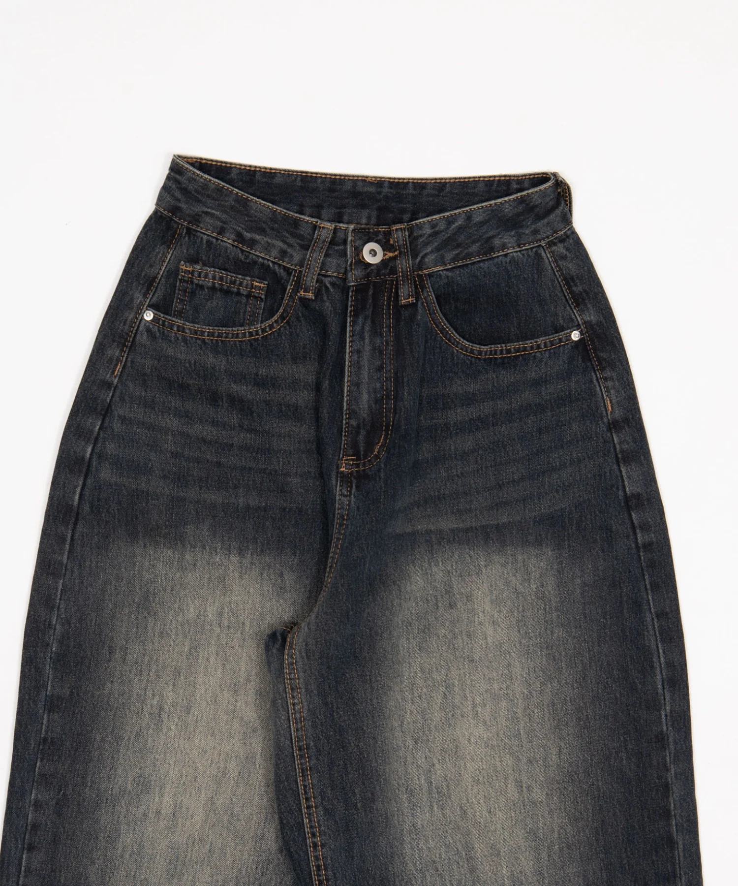 バックベルトクロスバギーデニム - Image 12