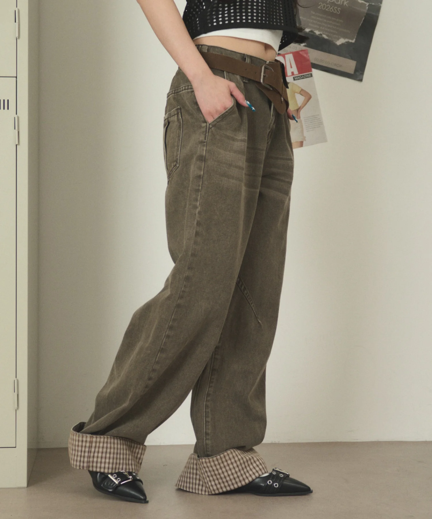 ロールアップチェックワークパンツ - Image 6