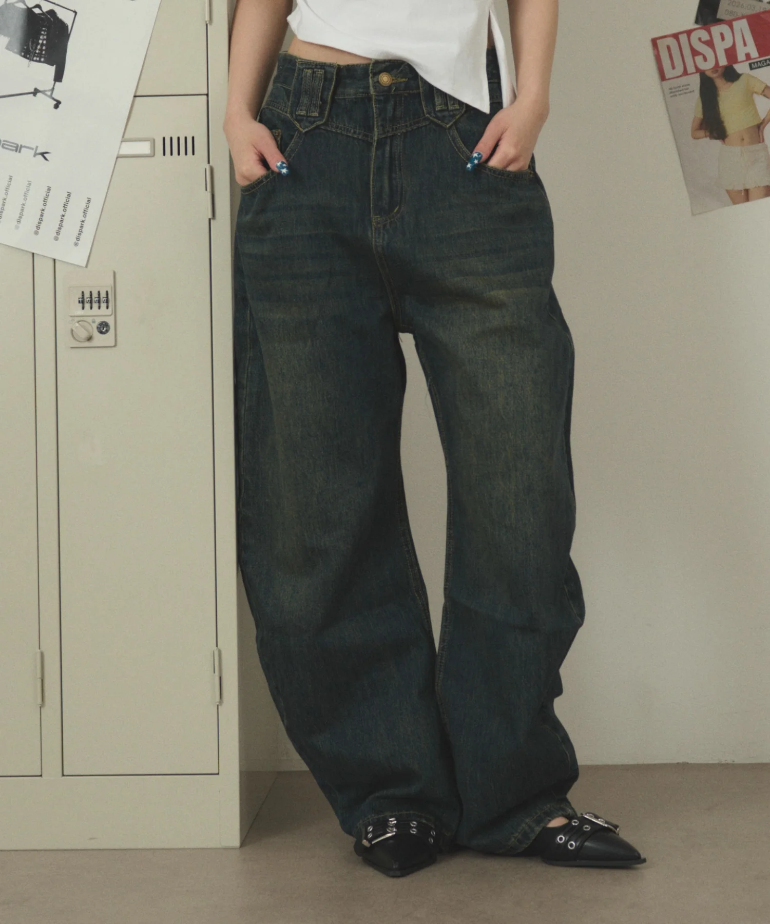 ウエストデザインバギーデニム - Image 5