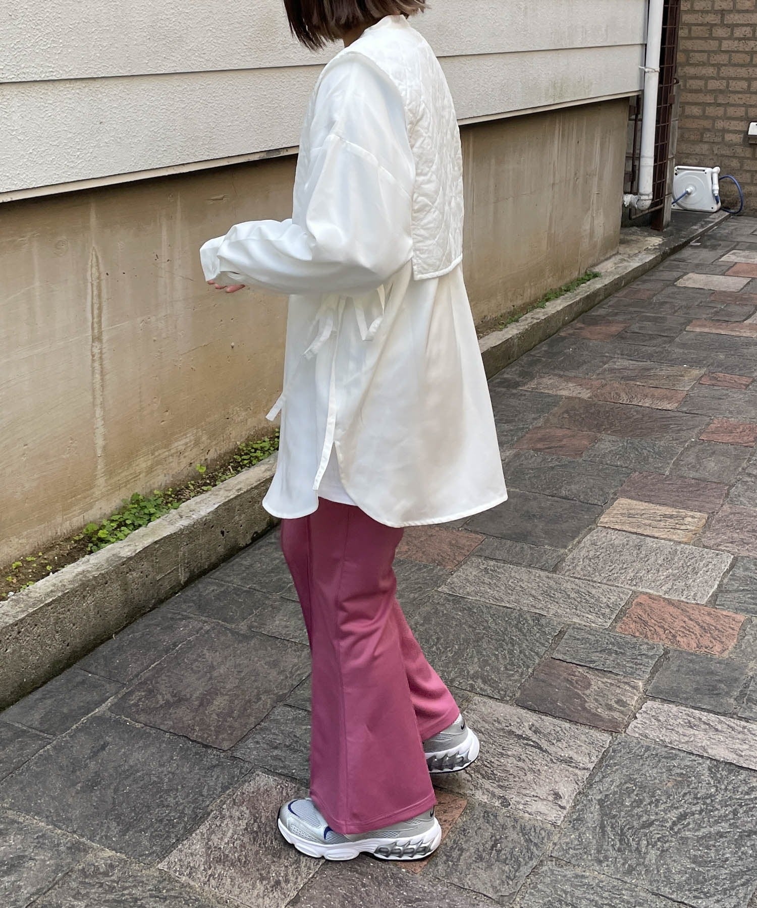【低身長向け】ポンチピンタックフレアパンツ - Image 20