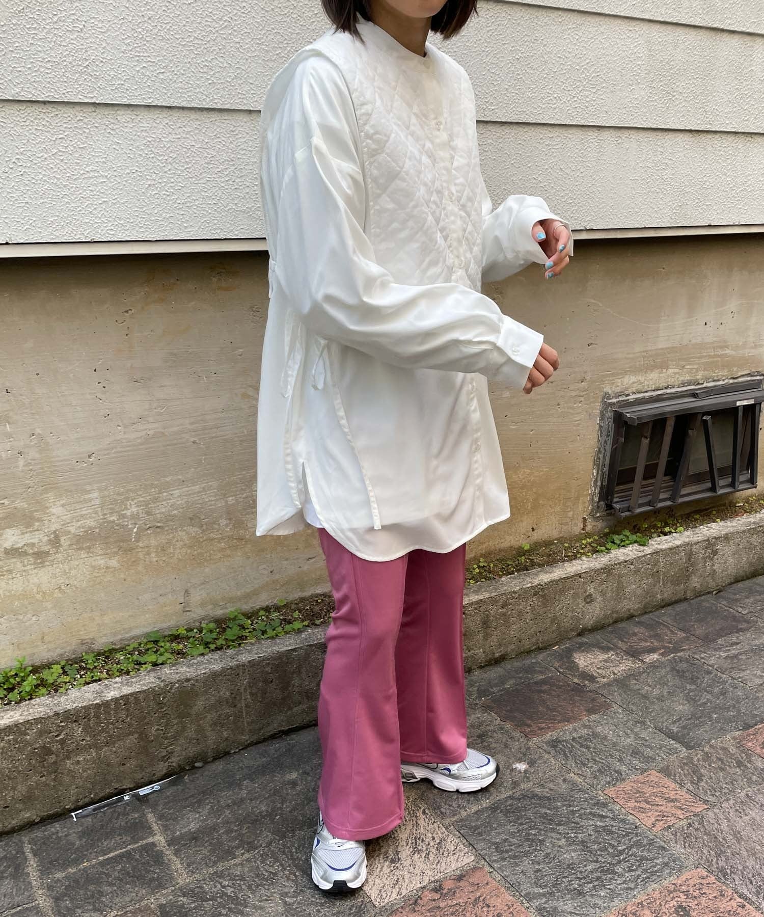 【低身長向け】ポンチピンタックフレアパンツ - Image 5