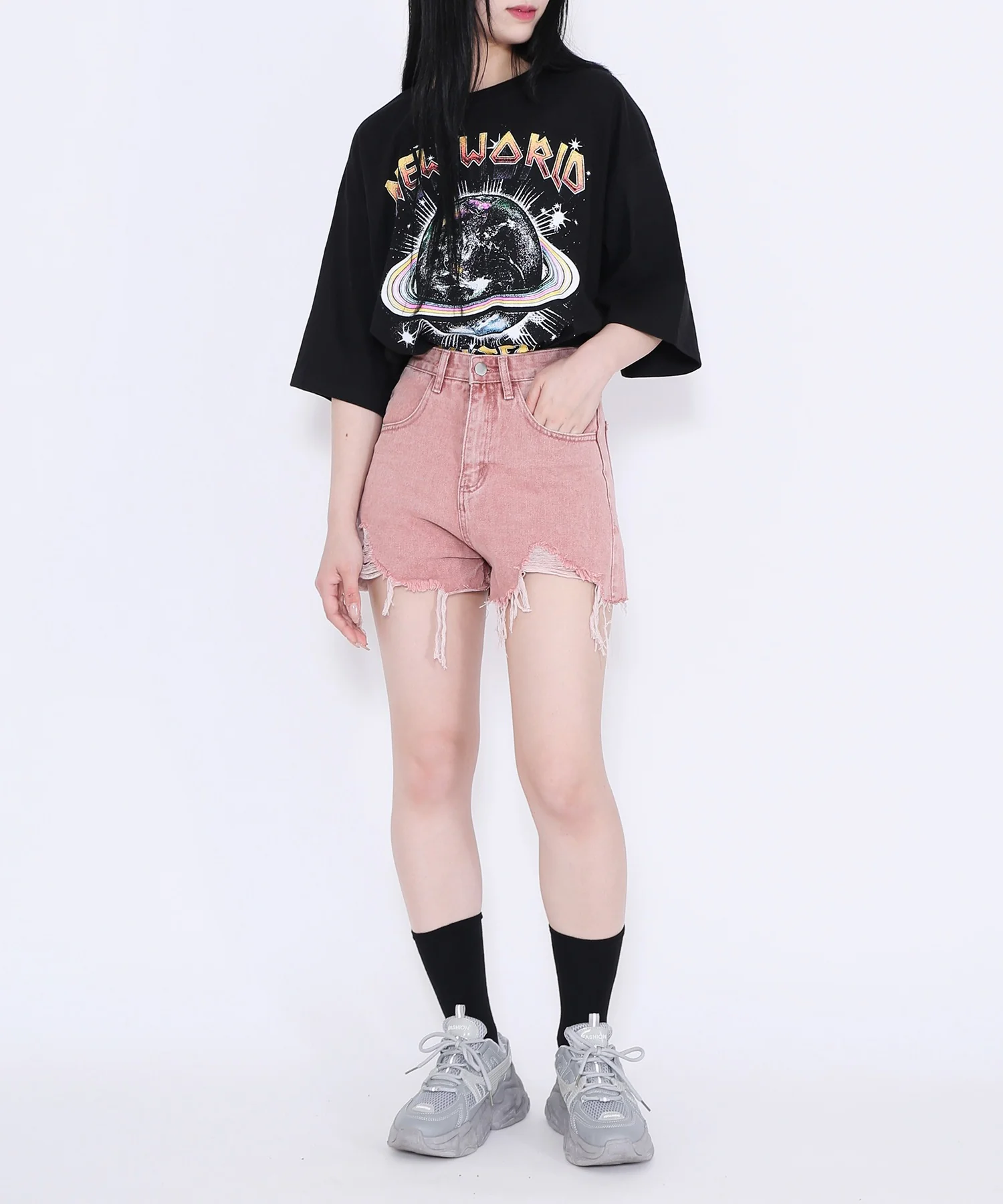 ダメージデニムショートパンツ - Image 10