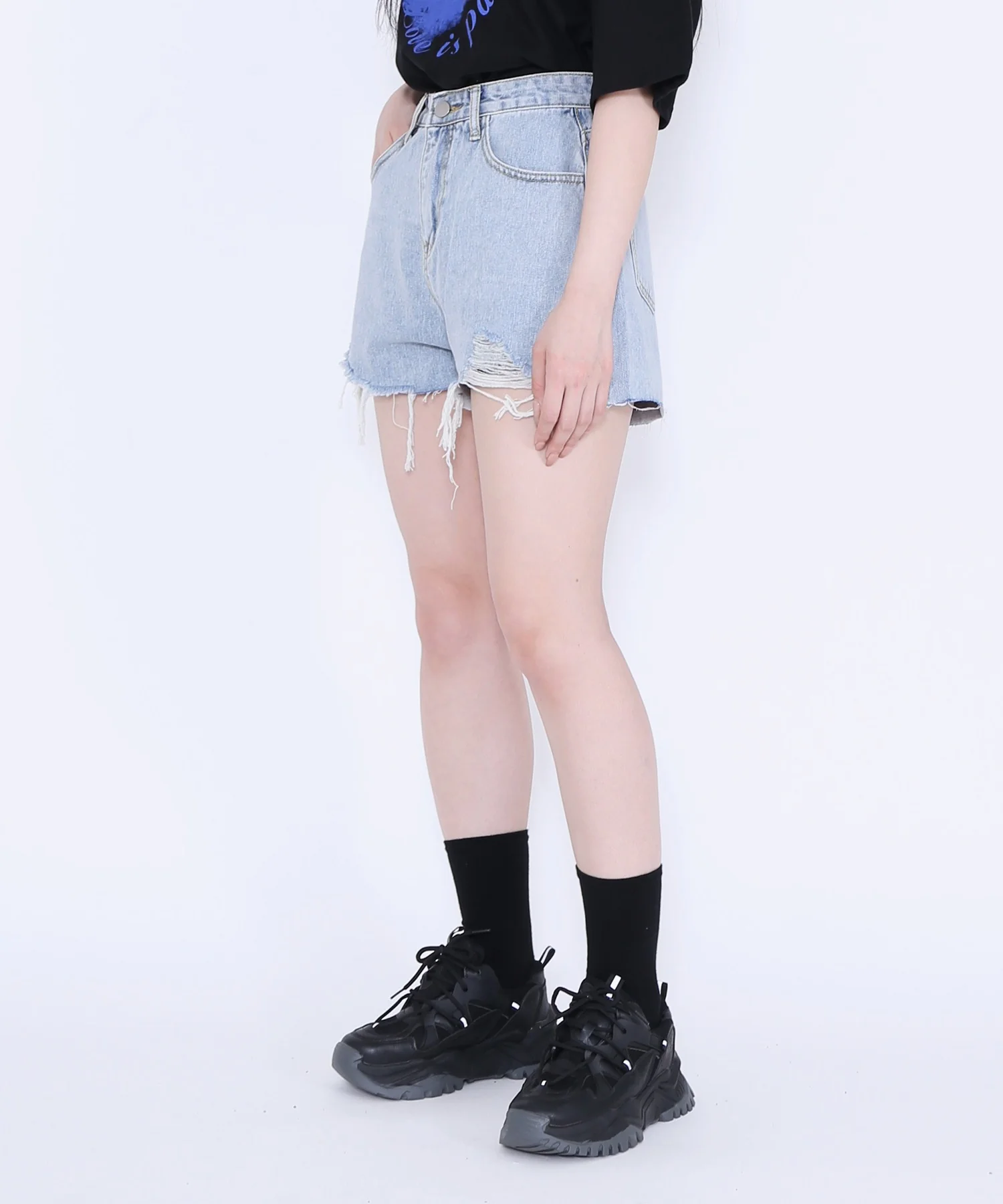 ダメージデニムショートパンツ - Image 11