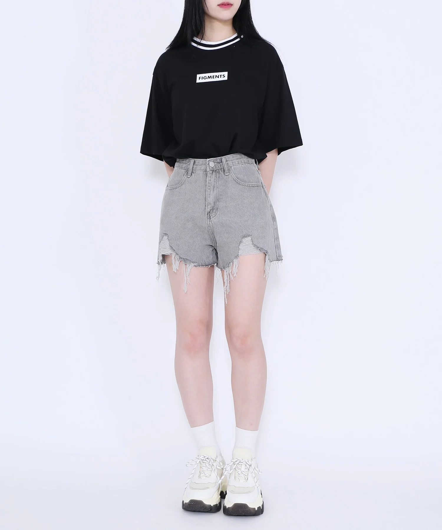 ダメージデニムショートパンツ - Image 7