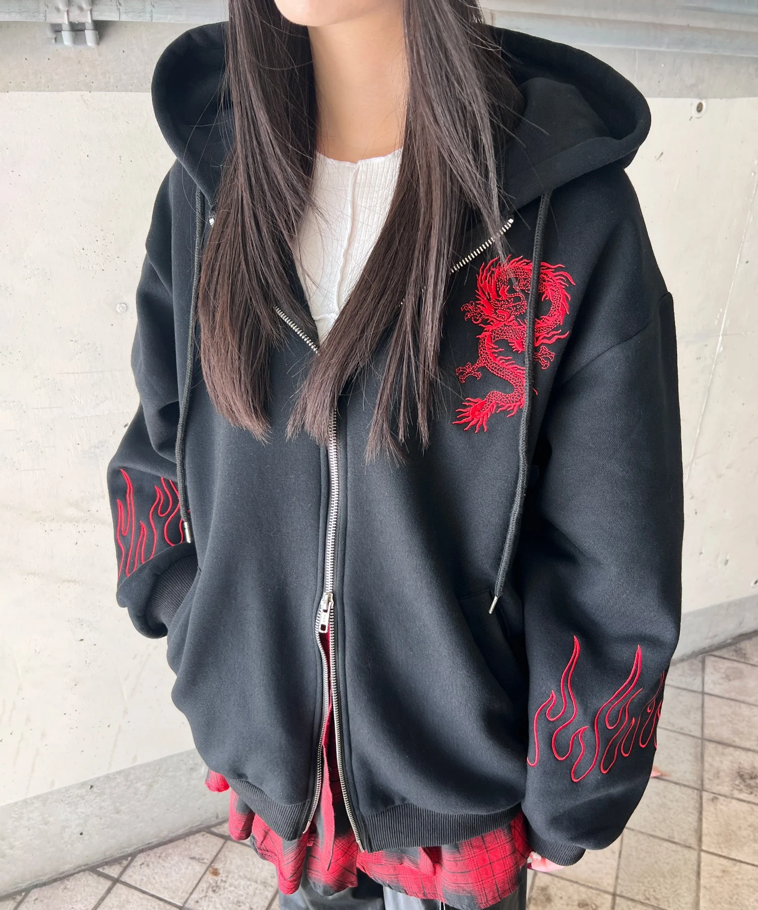 ドラゴン刺繍ビッグパーカー - Image 10