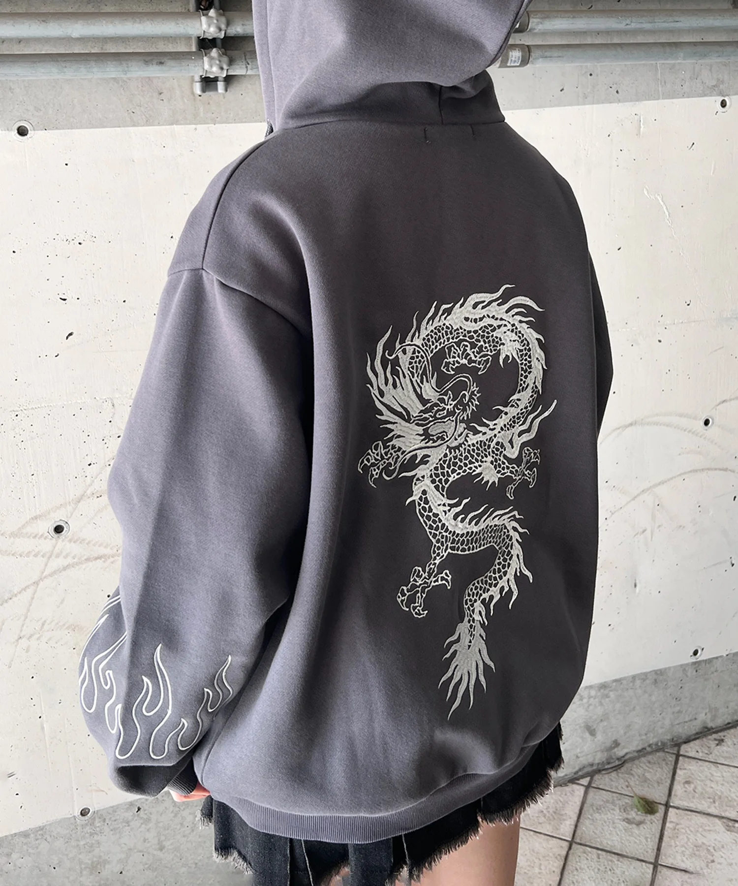 ドラゴン刺繍ビッグパーカー - Image 16