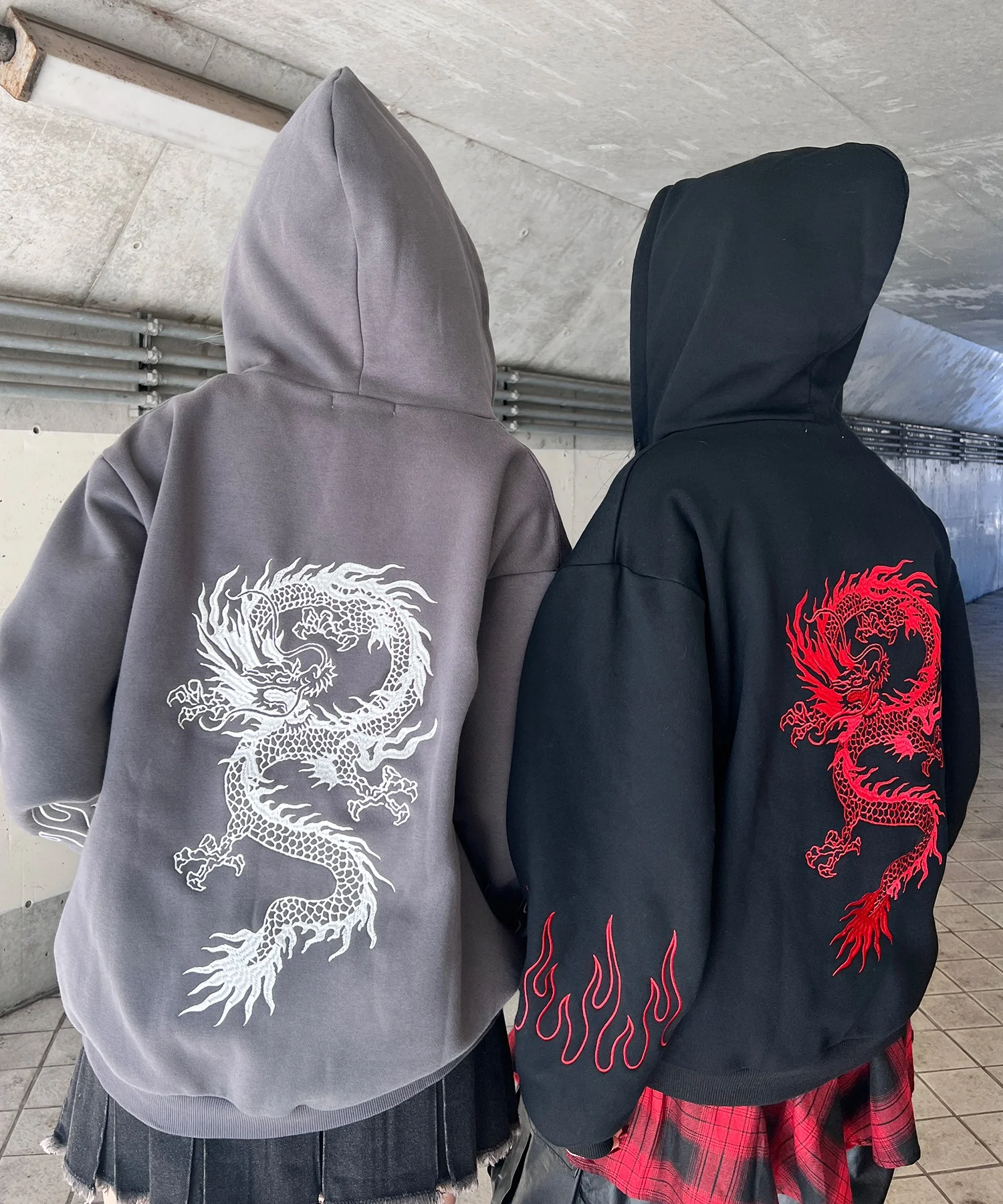 ドラゴン刺繍ビッグパーカー - Image 7