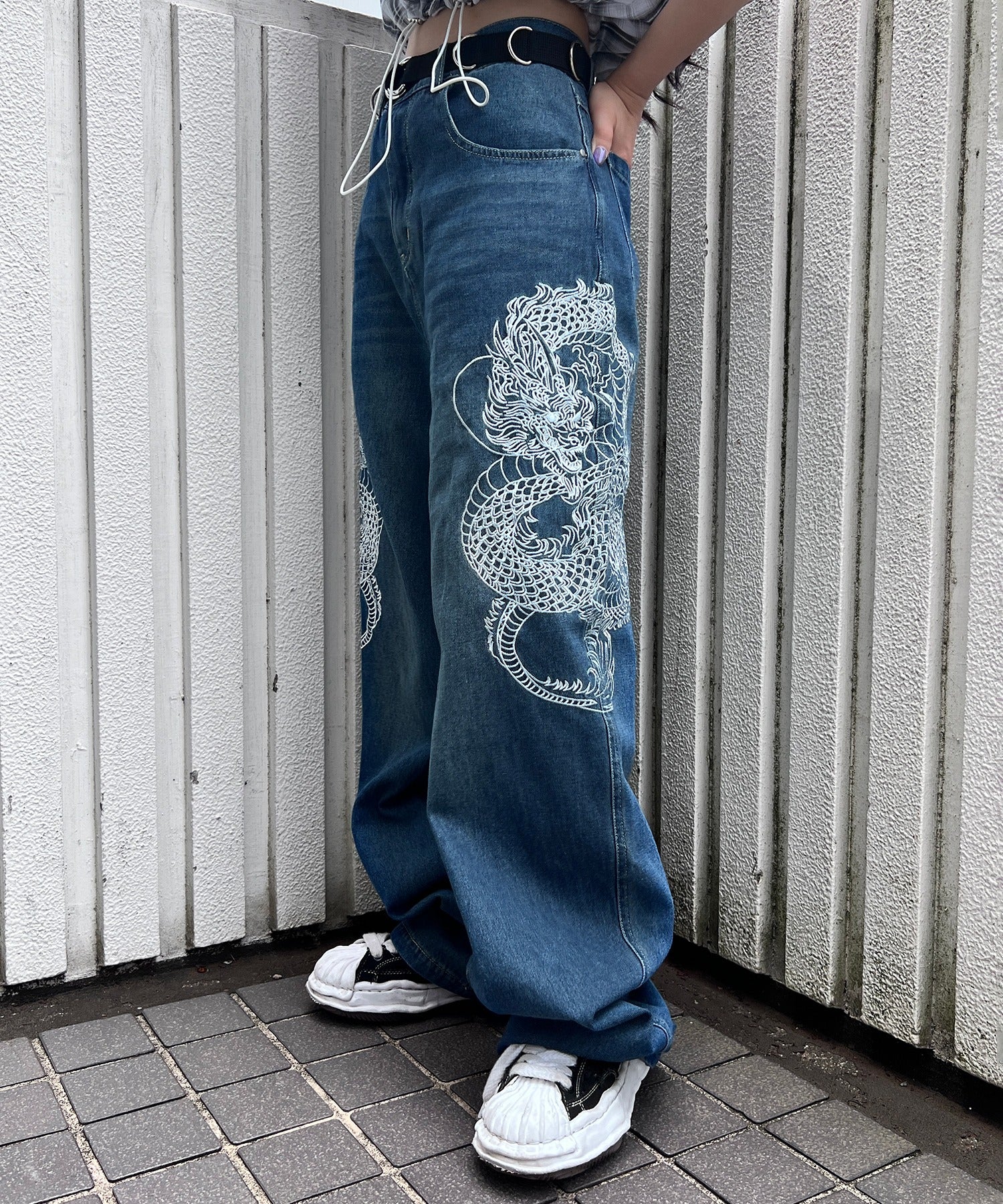 ドラゴン刺繍デニムパンツ - Image 8