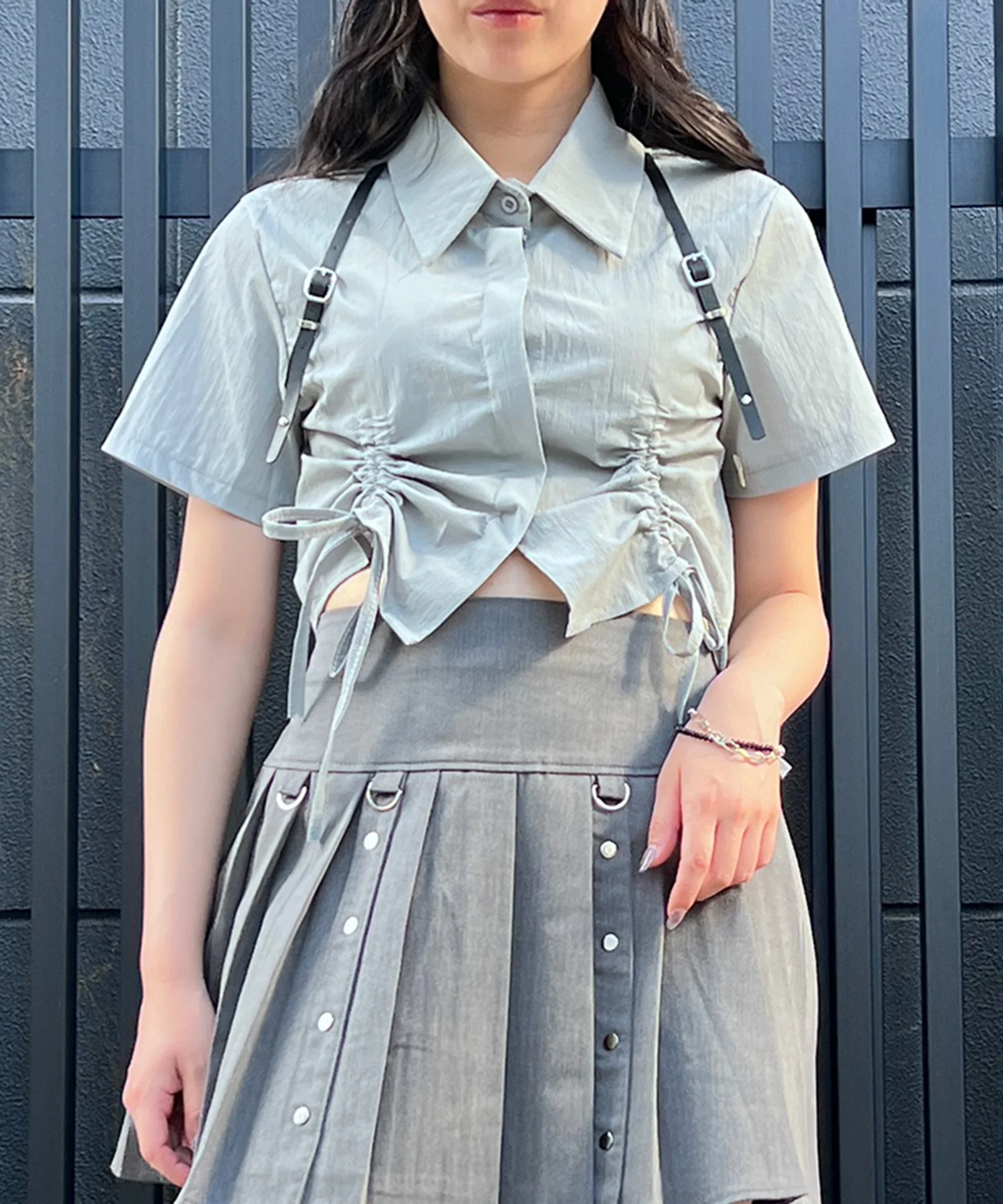 ドロストパンクショートスリーブシャツ - Image 3