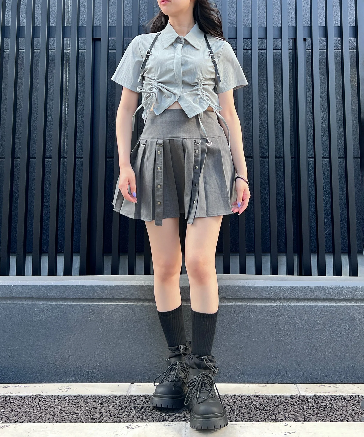 ドロストパンクショートスリーブシャツ - Image 4