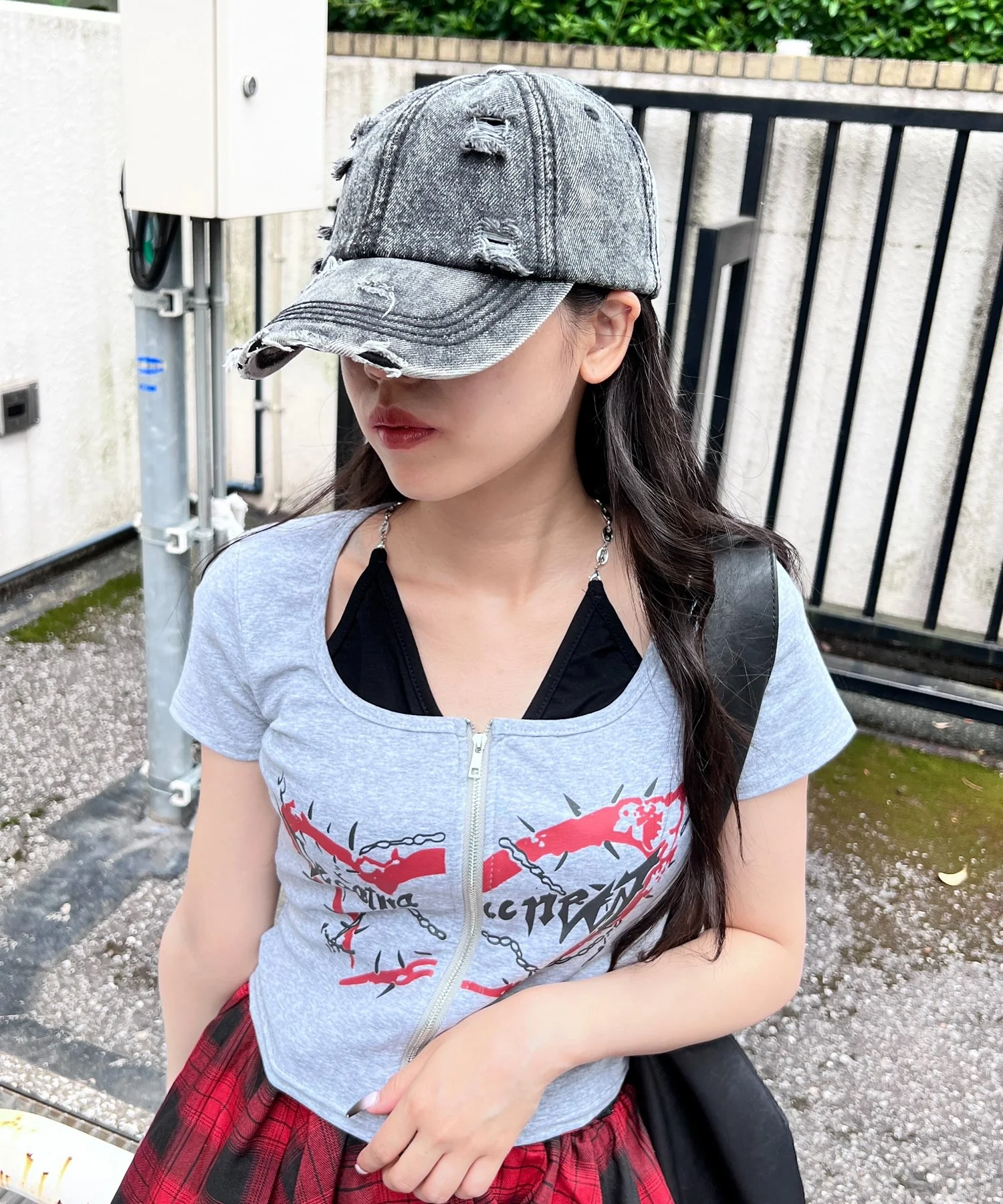 フロントZIPキャミ付きトップス - Image 3