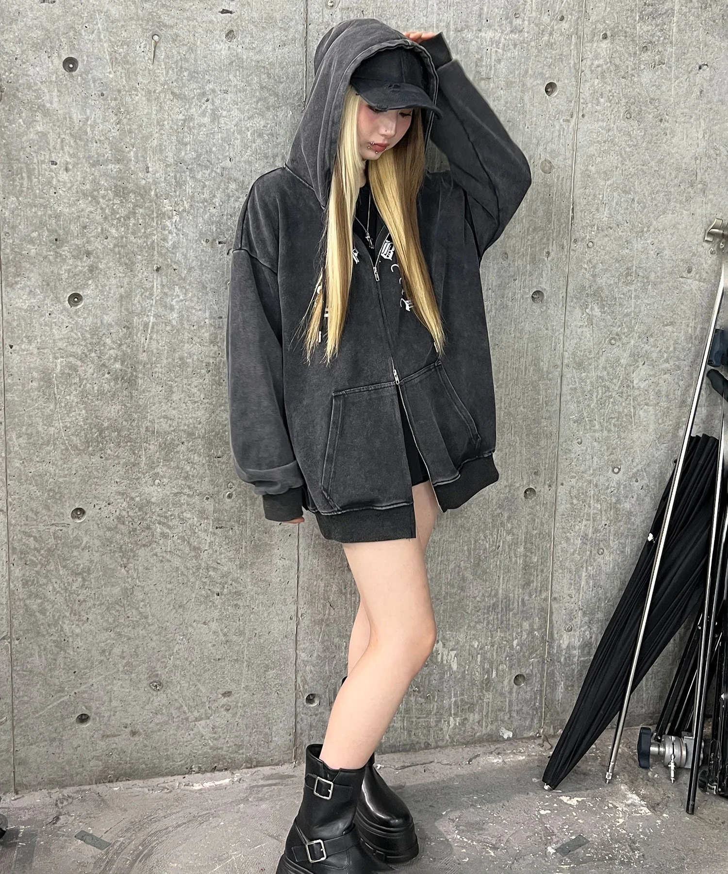 エイジドラージロゴジップパーカー - Image 7