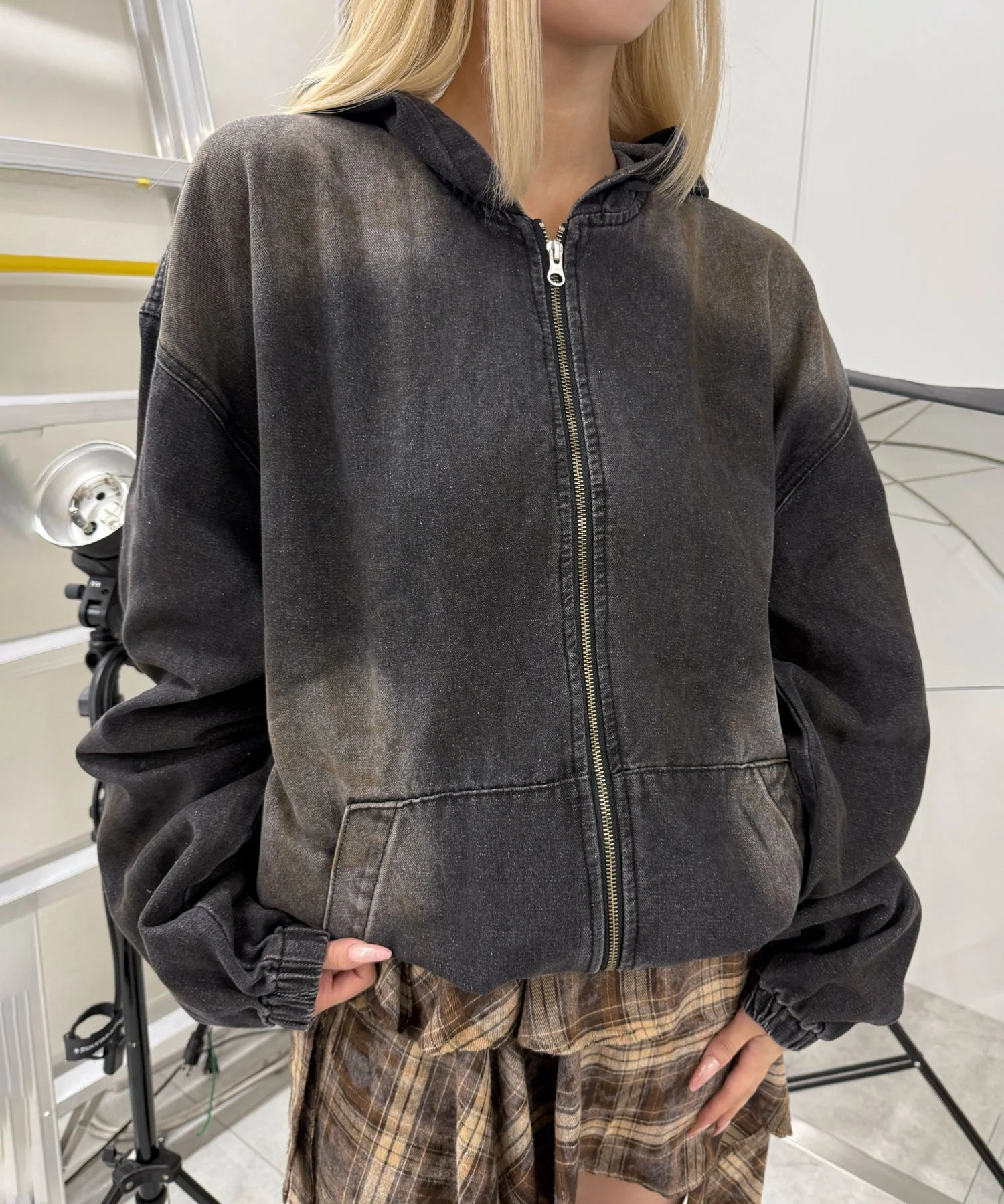 ダスティフードデニムブルゾン - Image 3