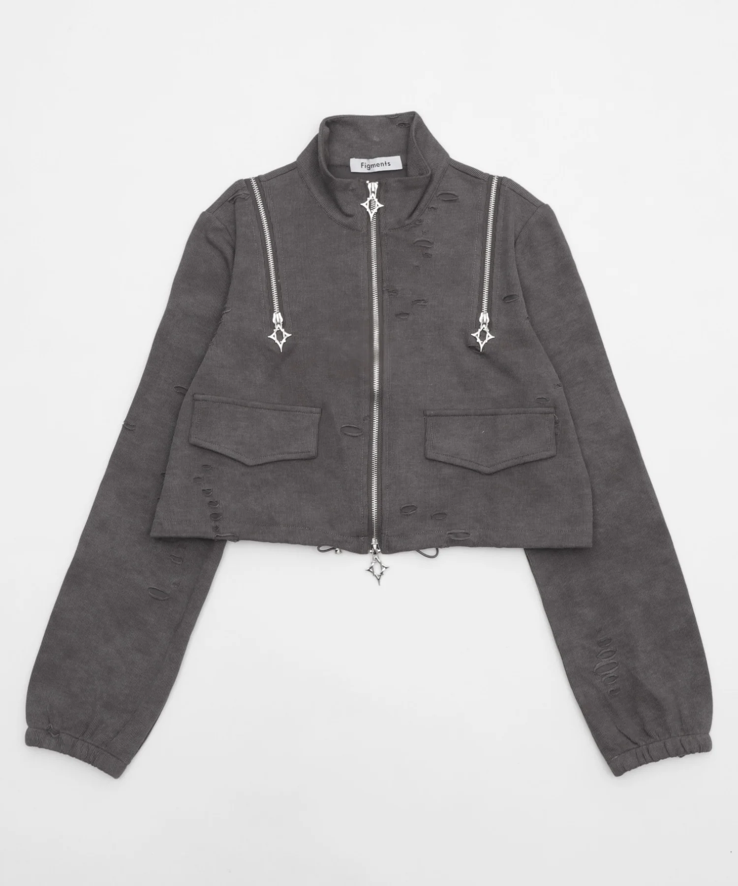 クロップドショルダーZIPトップ - Image 12