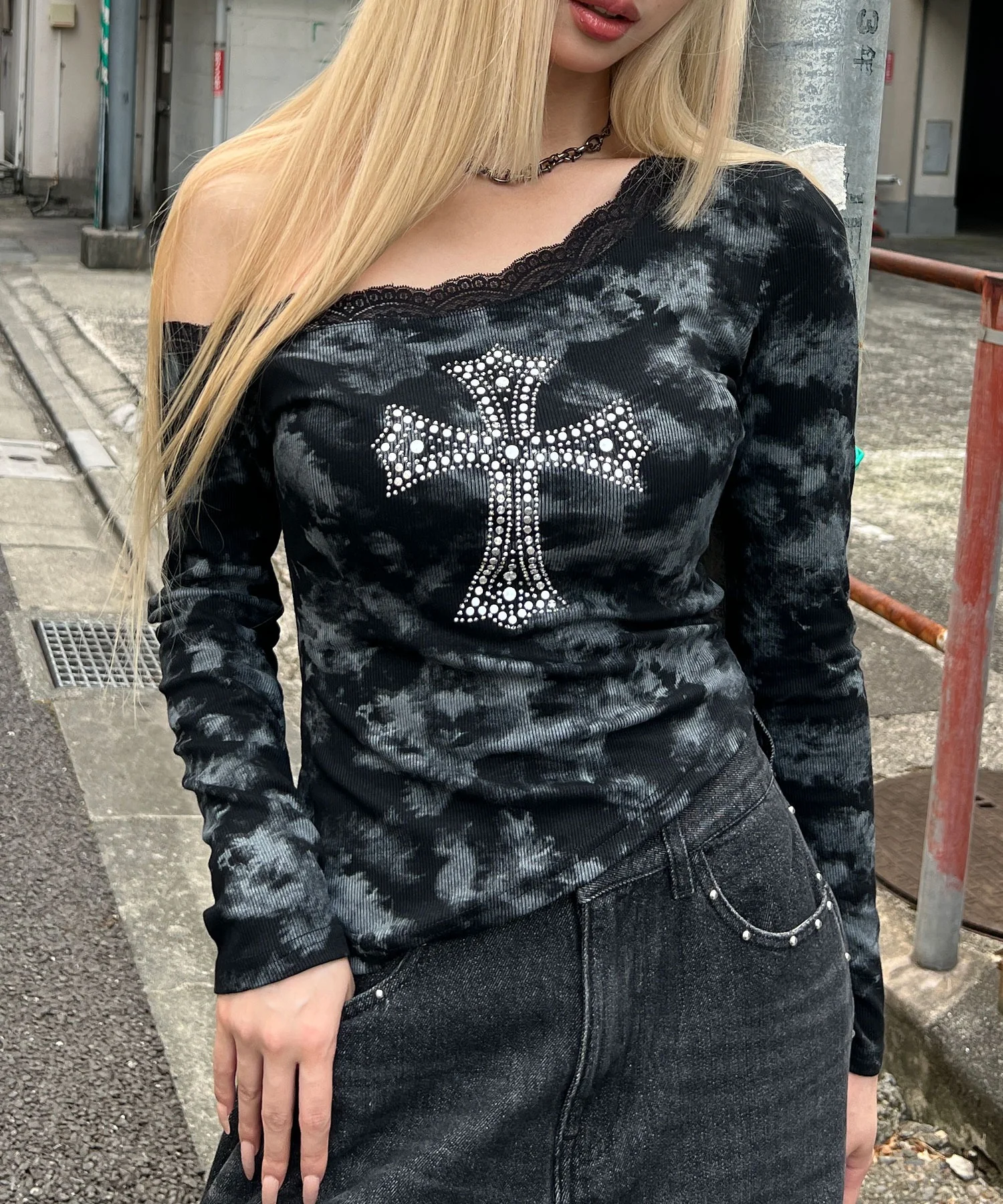 オフショルクロスロンT - Image 3