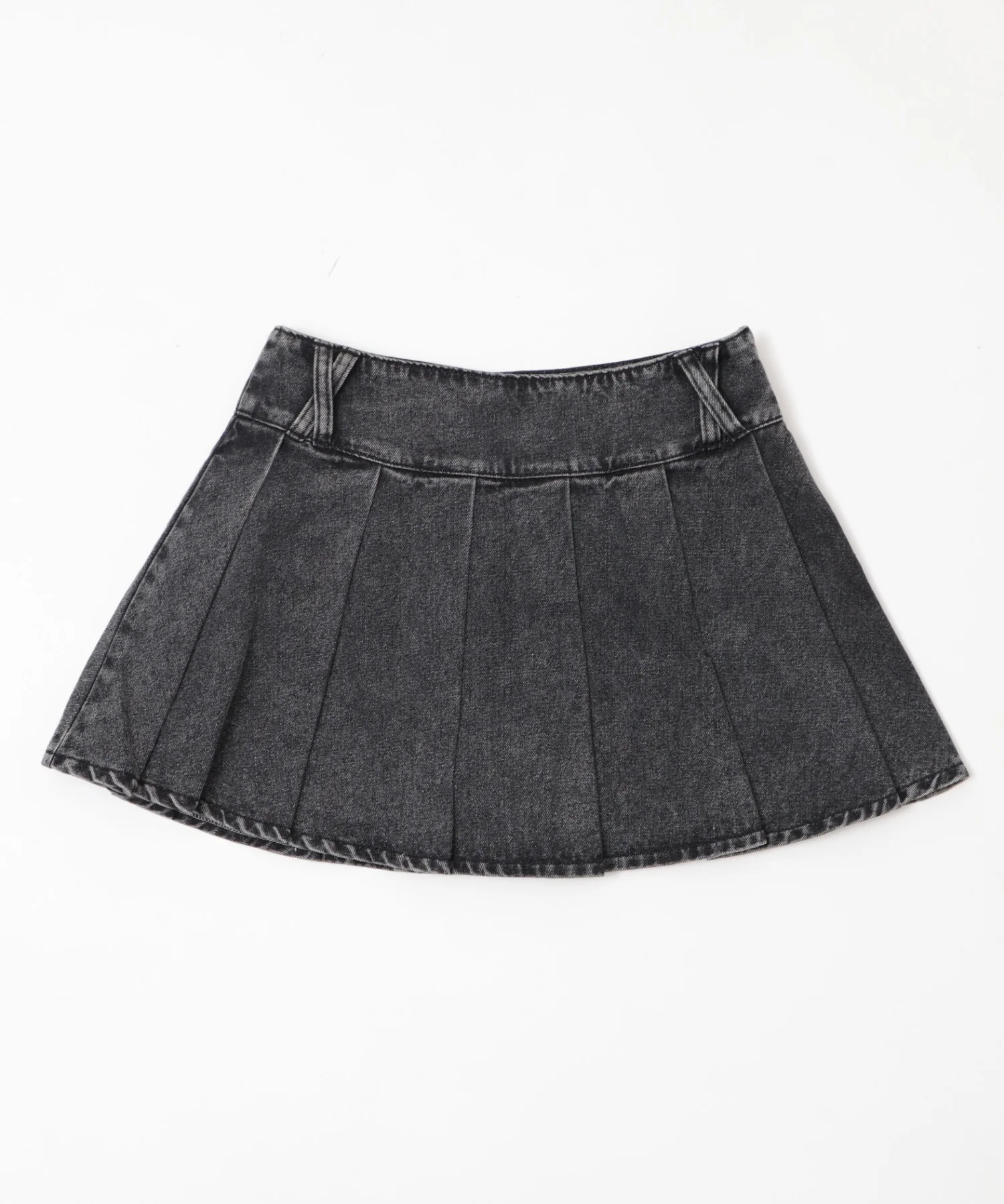アイレットベルトデニムプリーツミニスカパン - Image 15